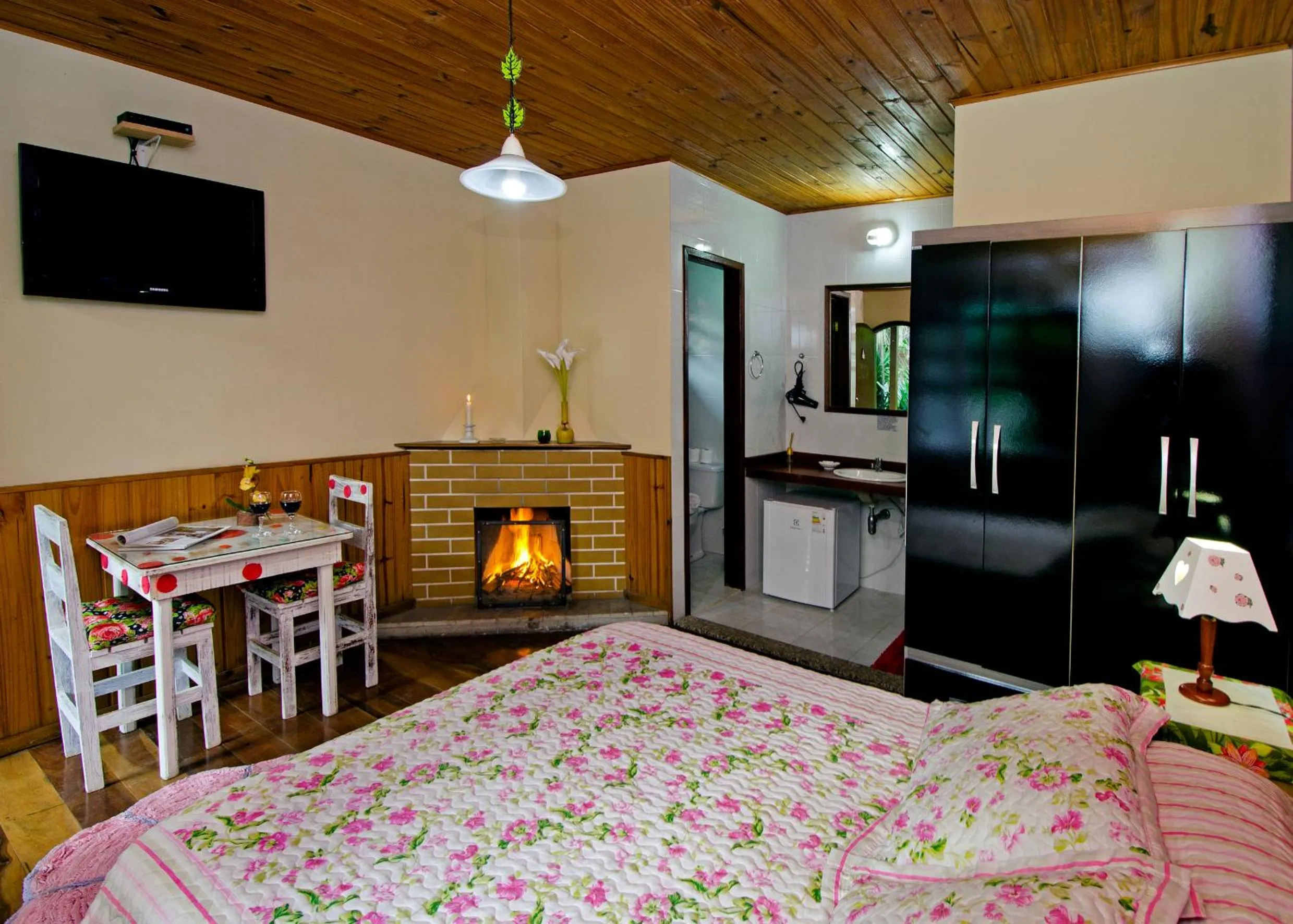 Bed in Pousada Sabor da Serra