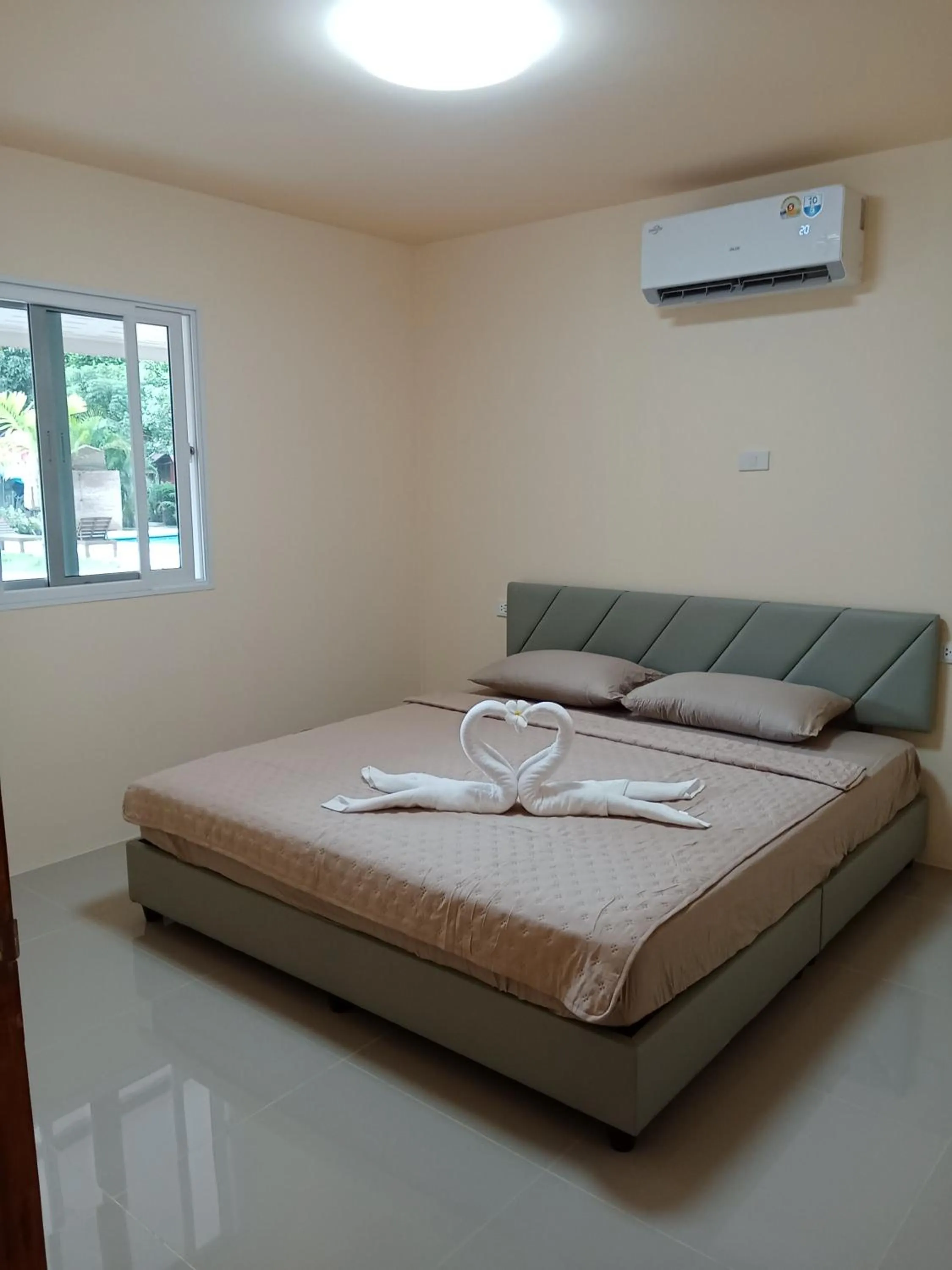 Bed in Jungle View Resort