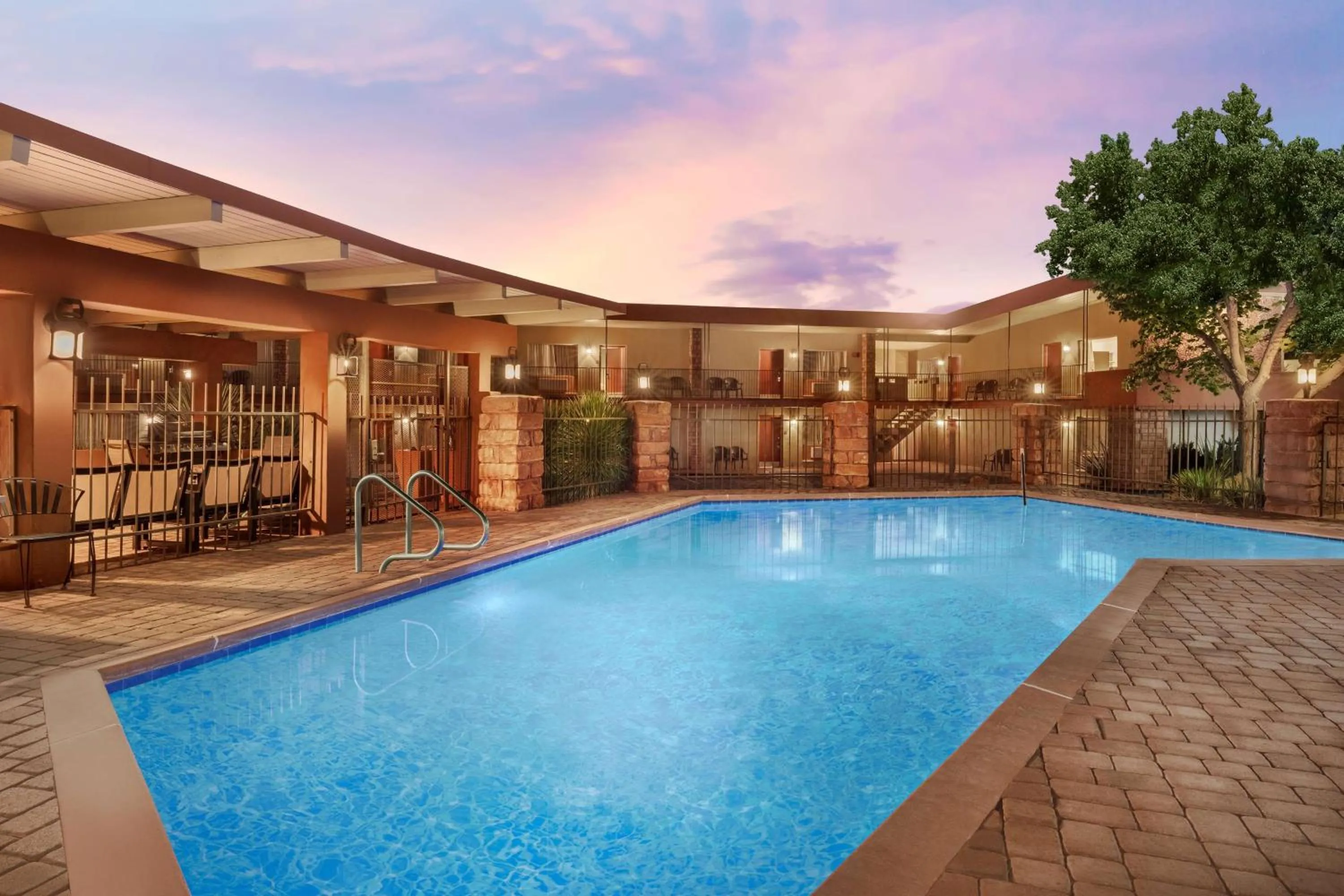 Pool view in Best Western Red Hills