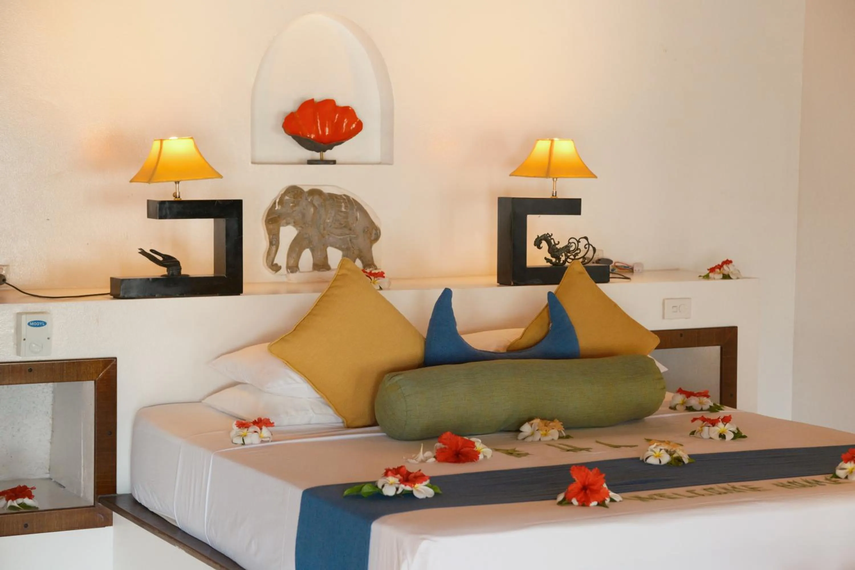 Decorative detail, Bed in Navutu Stars Resort