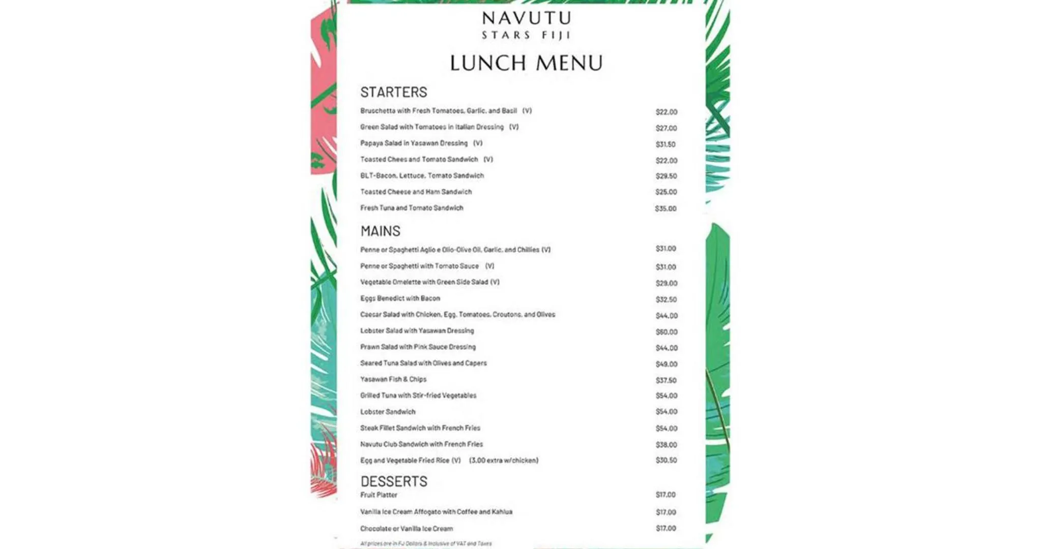 Text overlay in Navutu Stars Resort