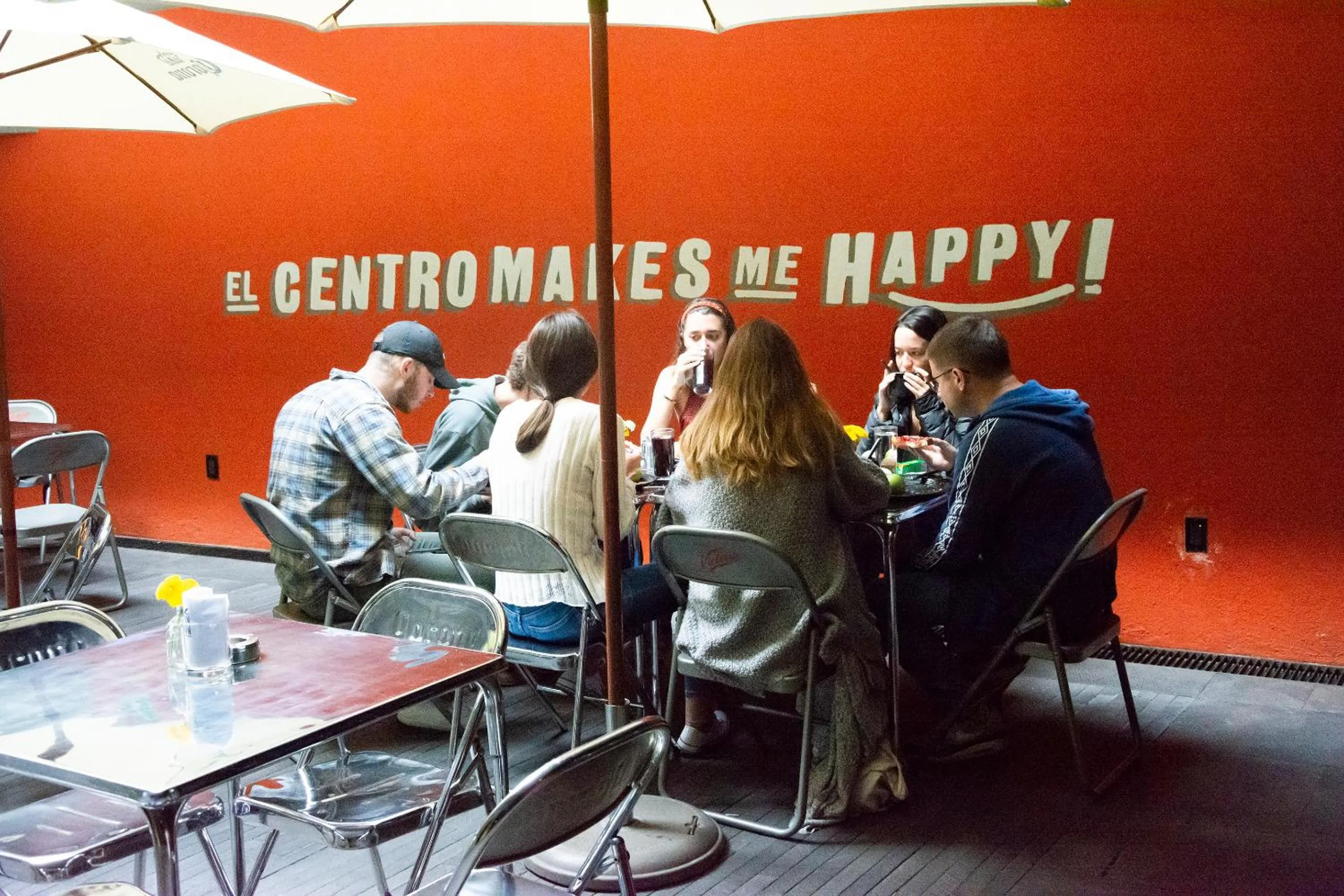 People in Downtown Beds