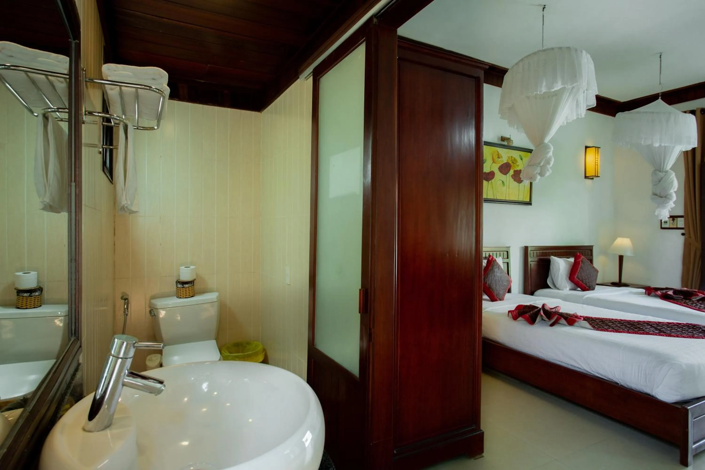 Bathroom, Bed in Hoi An Garden Villas