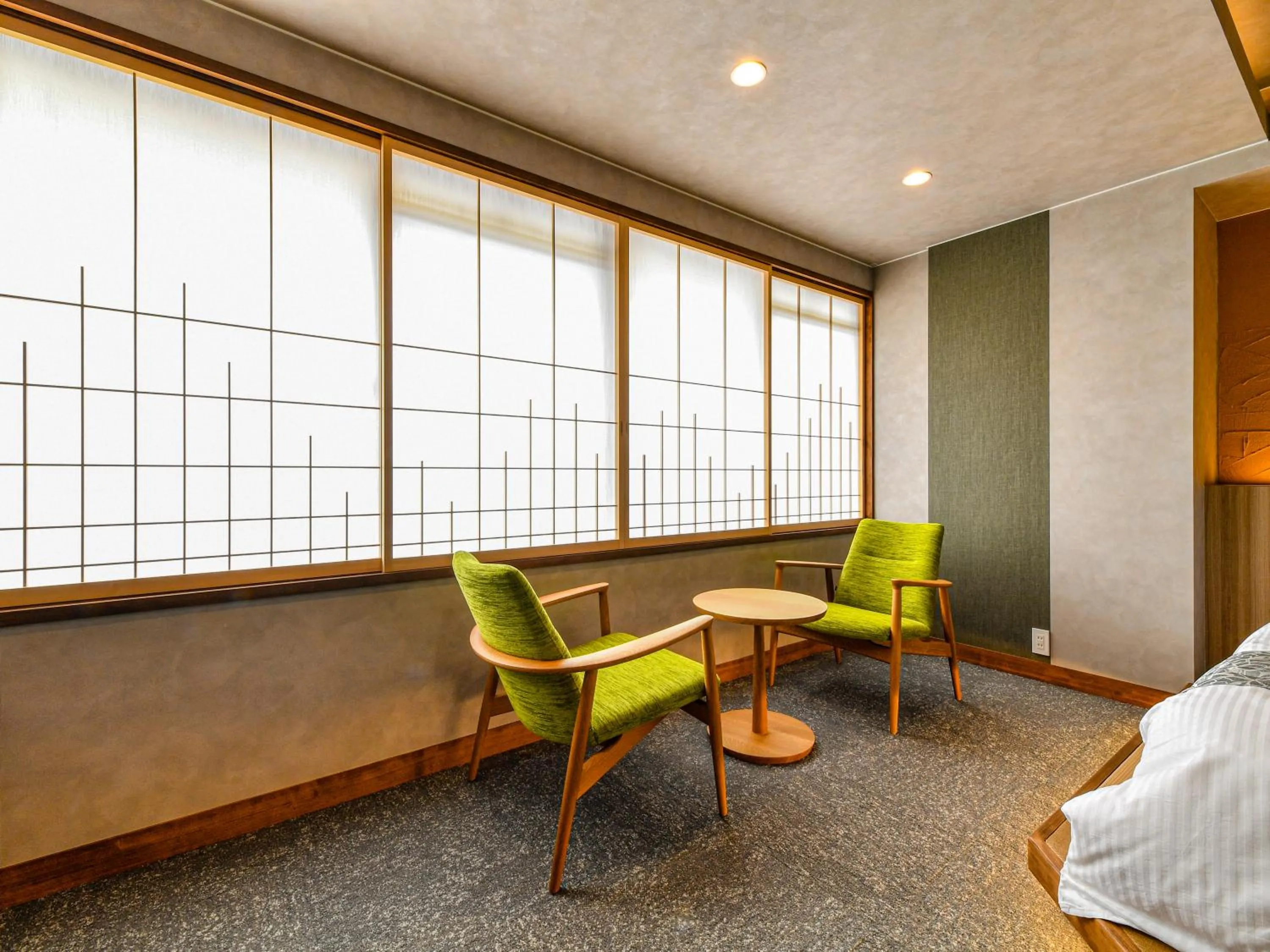 Bed in Hokuriku Fukui Awara Onsen Mimatsu