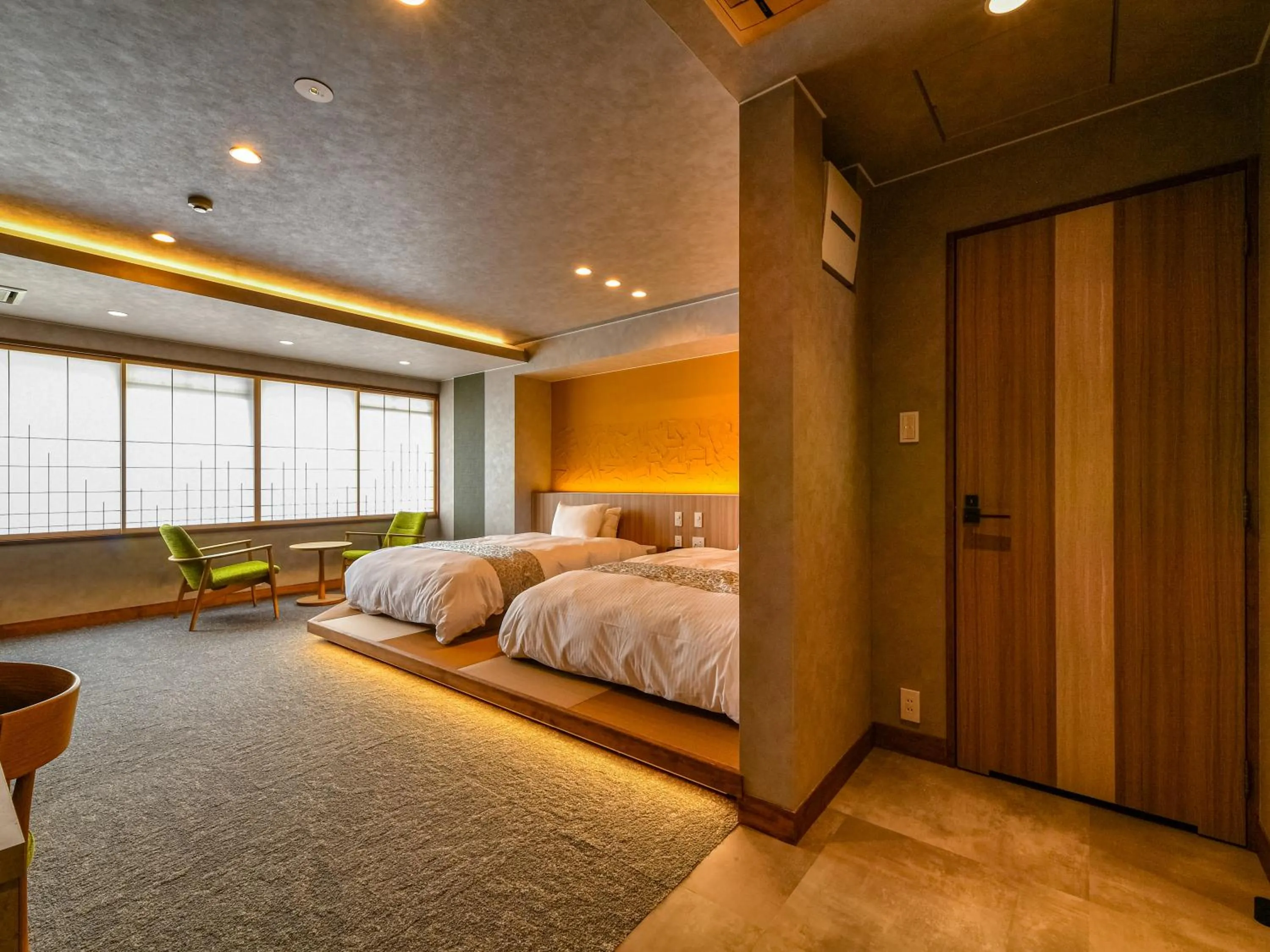 Bed in Hokuriku Fukui Awara Onsen Mimatsu