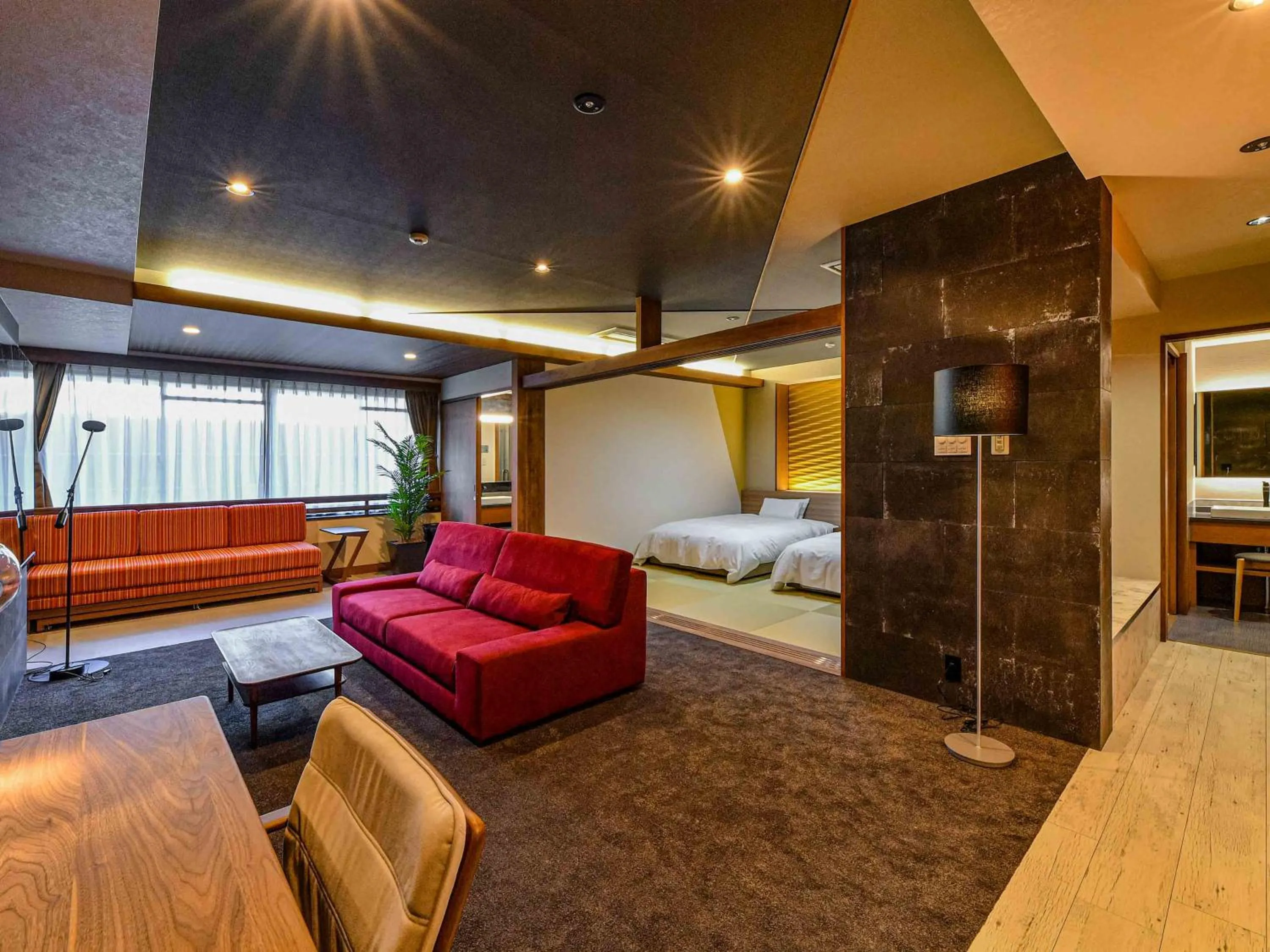 Living room, Bed in Hokuriku Fukui Awara Onsen Mimatsu