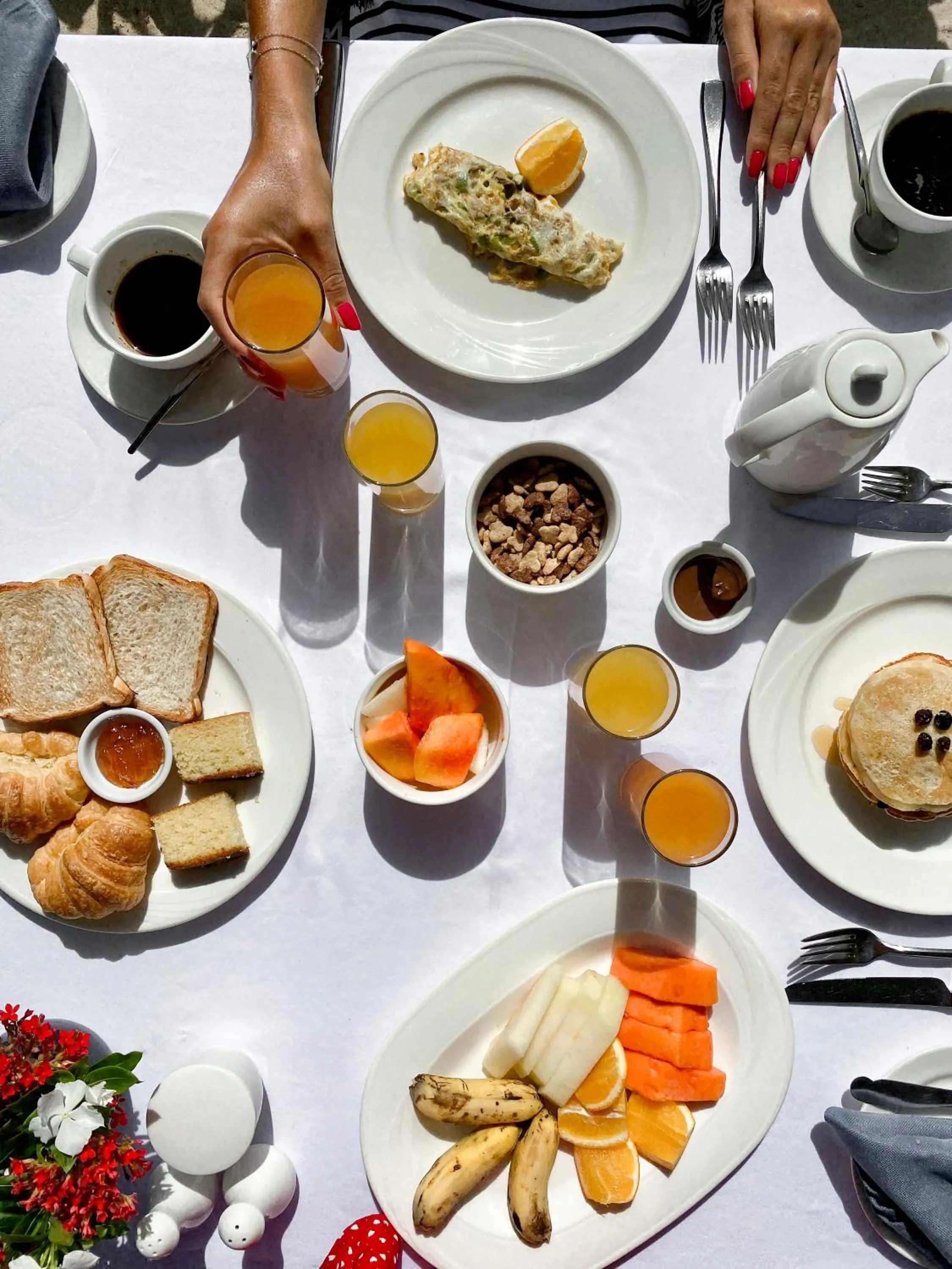 Breakfast in La Digue Island Lodge