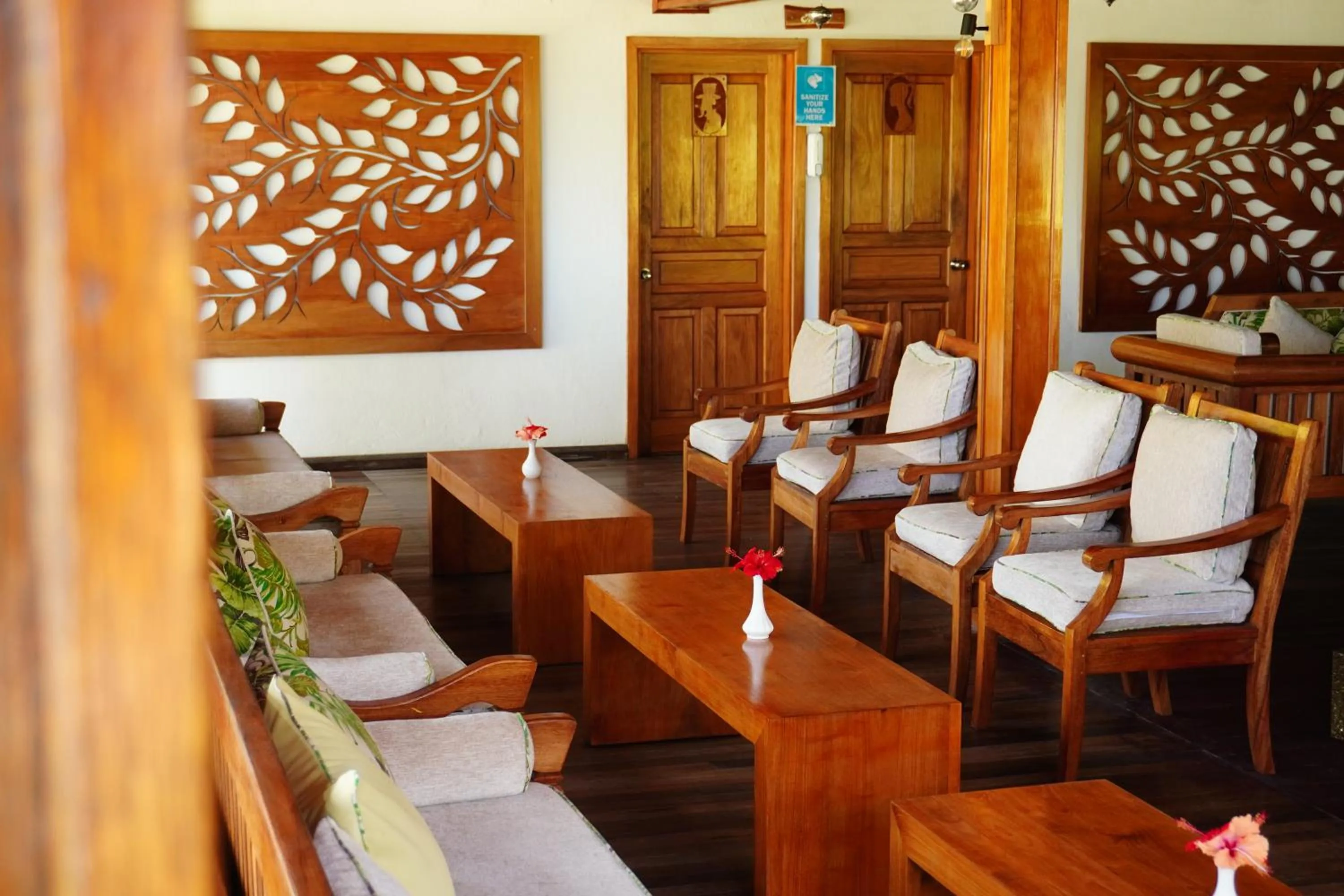Lobby or reception in La Digue Island Lodge