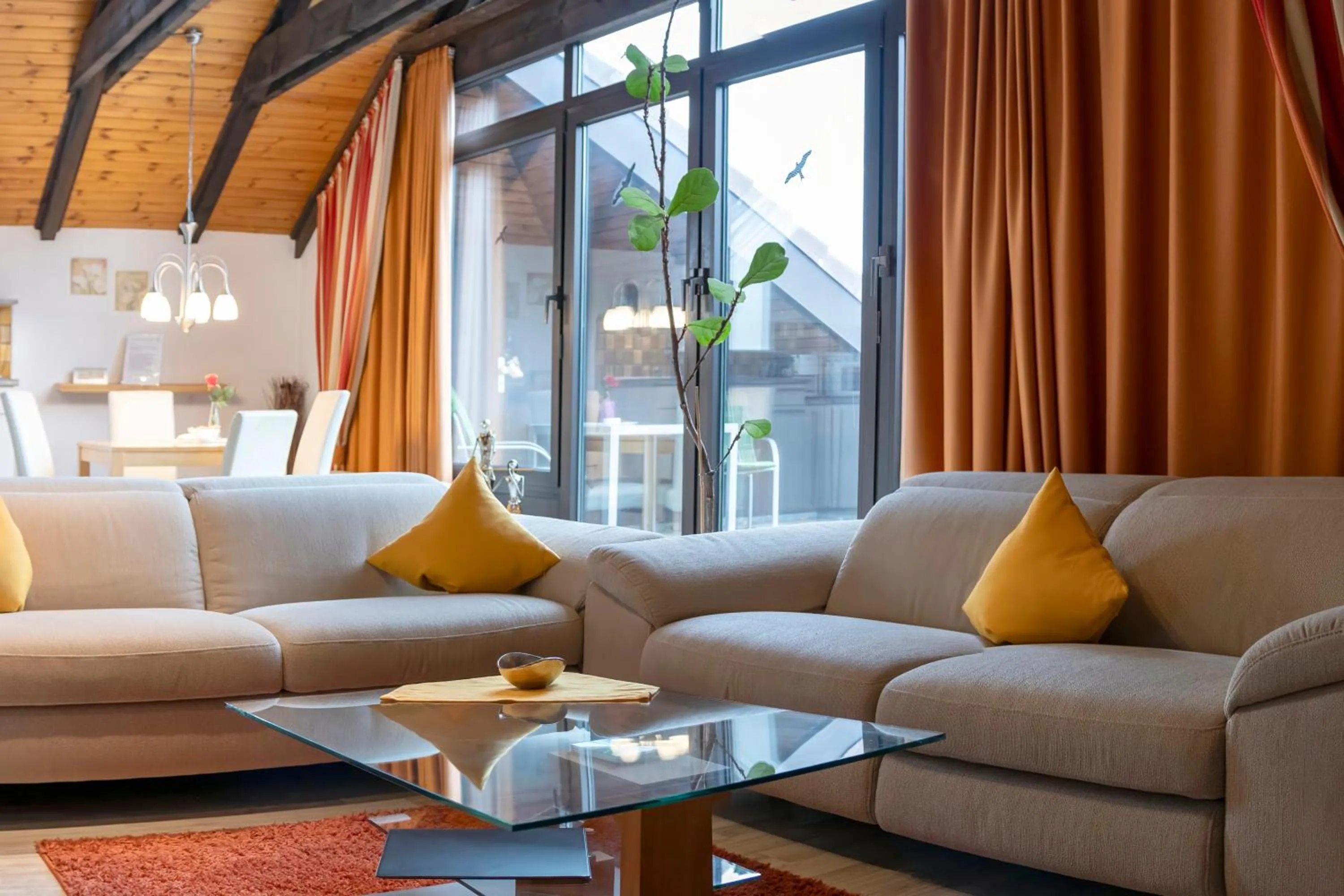 Living room in Haus Roseneck mit gratis Zugang zur Jod-Sole-Therme