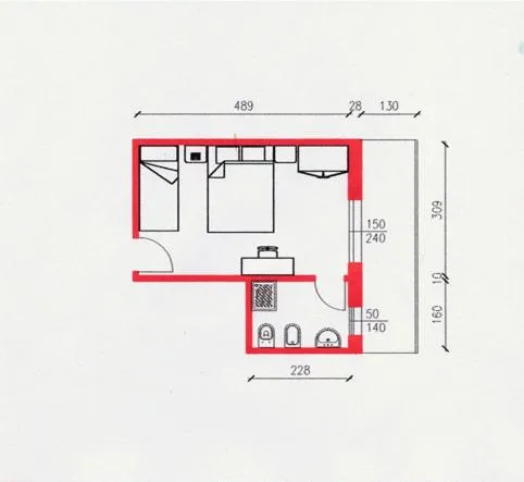 Floor plan in Hotel Wally