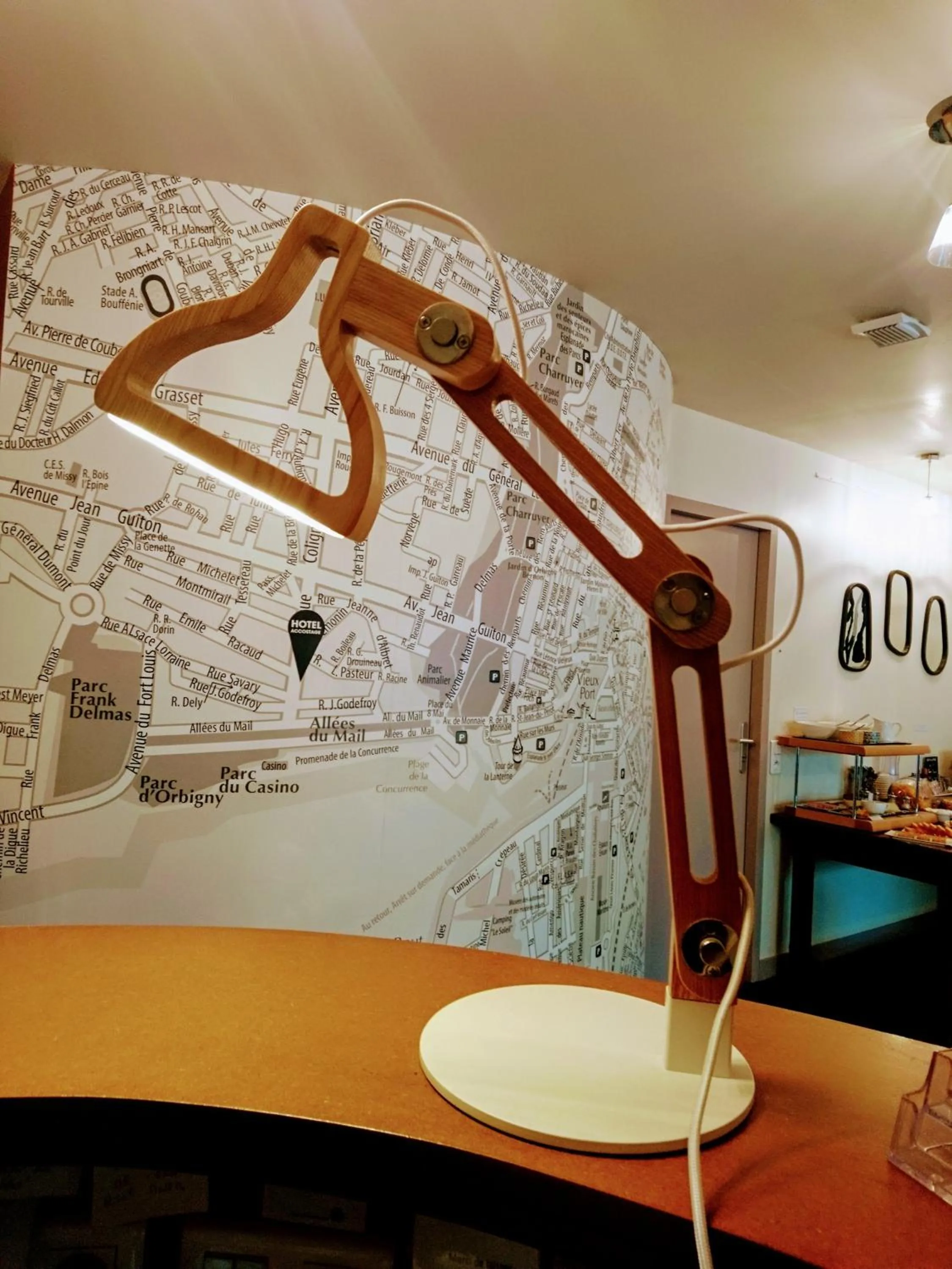 Area and facilities in Accostage Hôtel Plage de la Concurrence