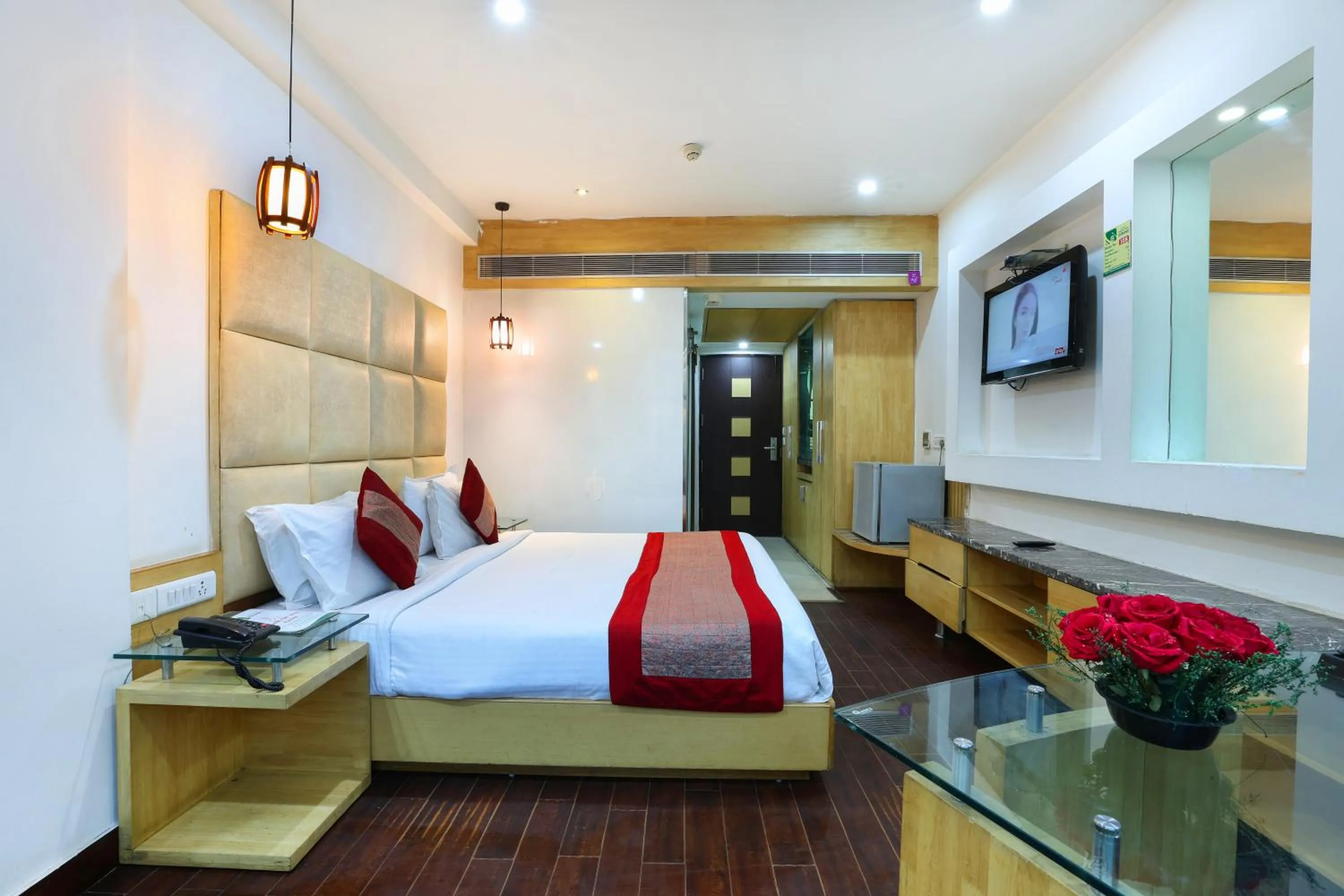 Bed in Airport Hotel Grand