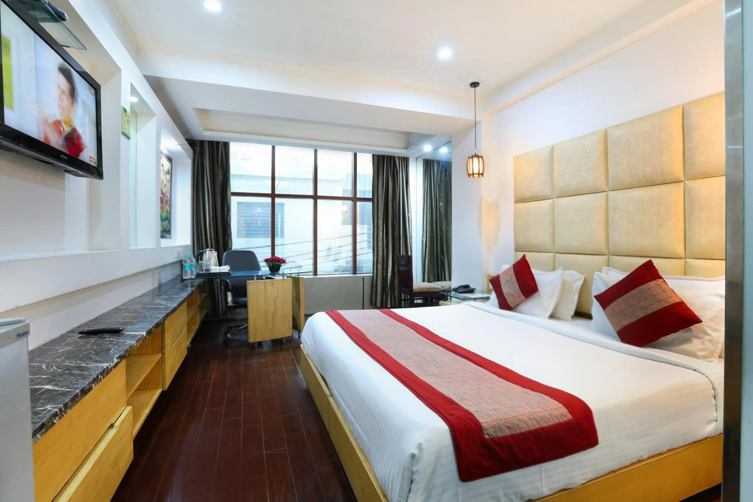 Bed in Airport Hotel Grand