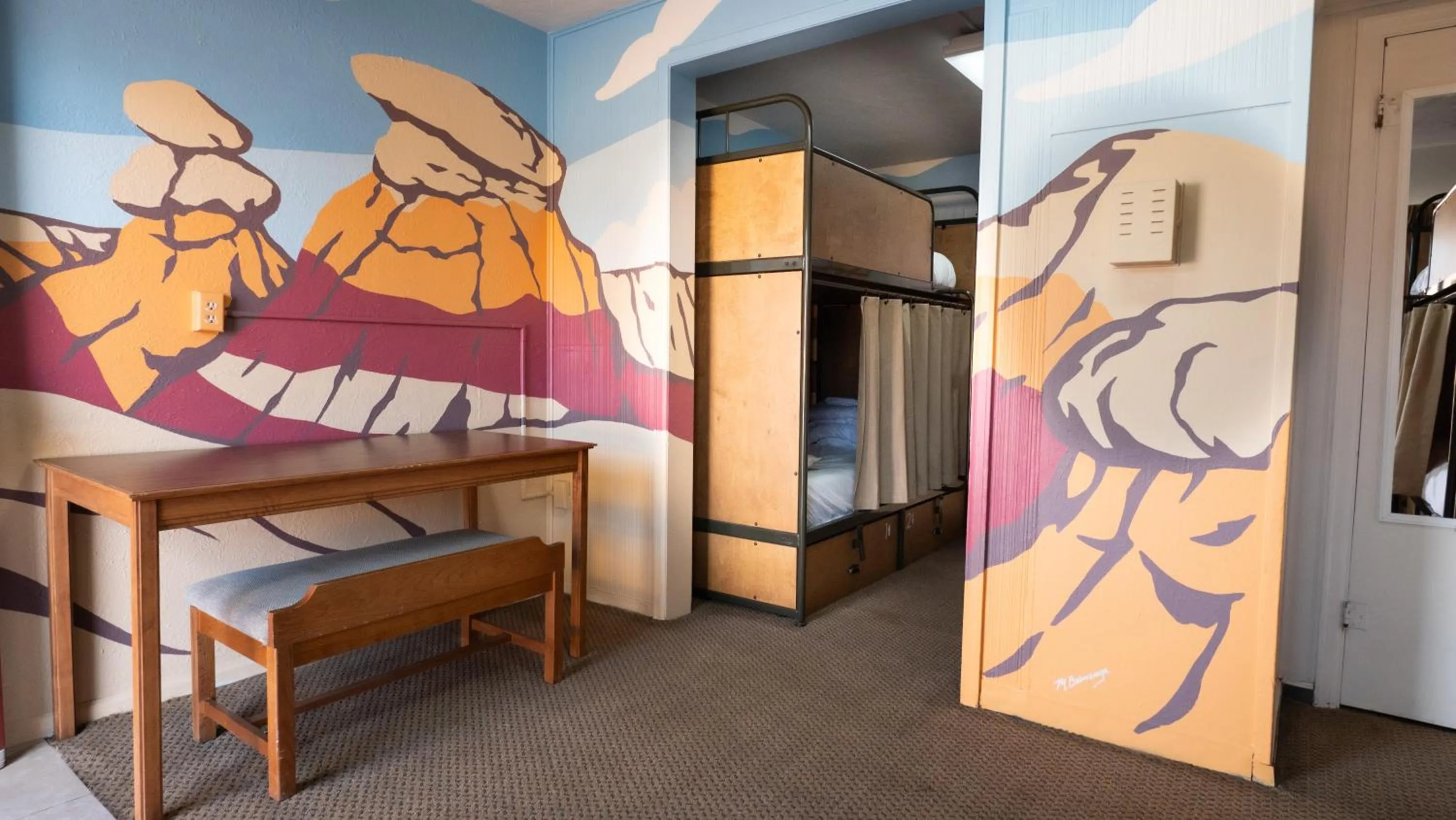 Decorative detail in RAD Hostel