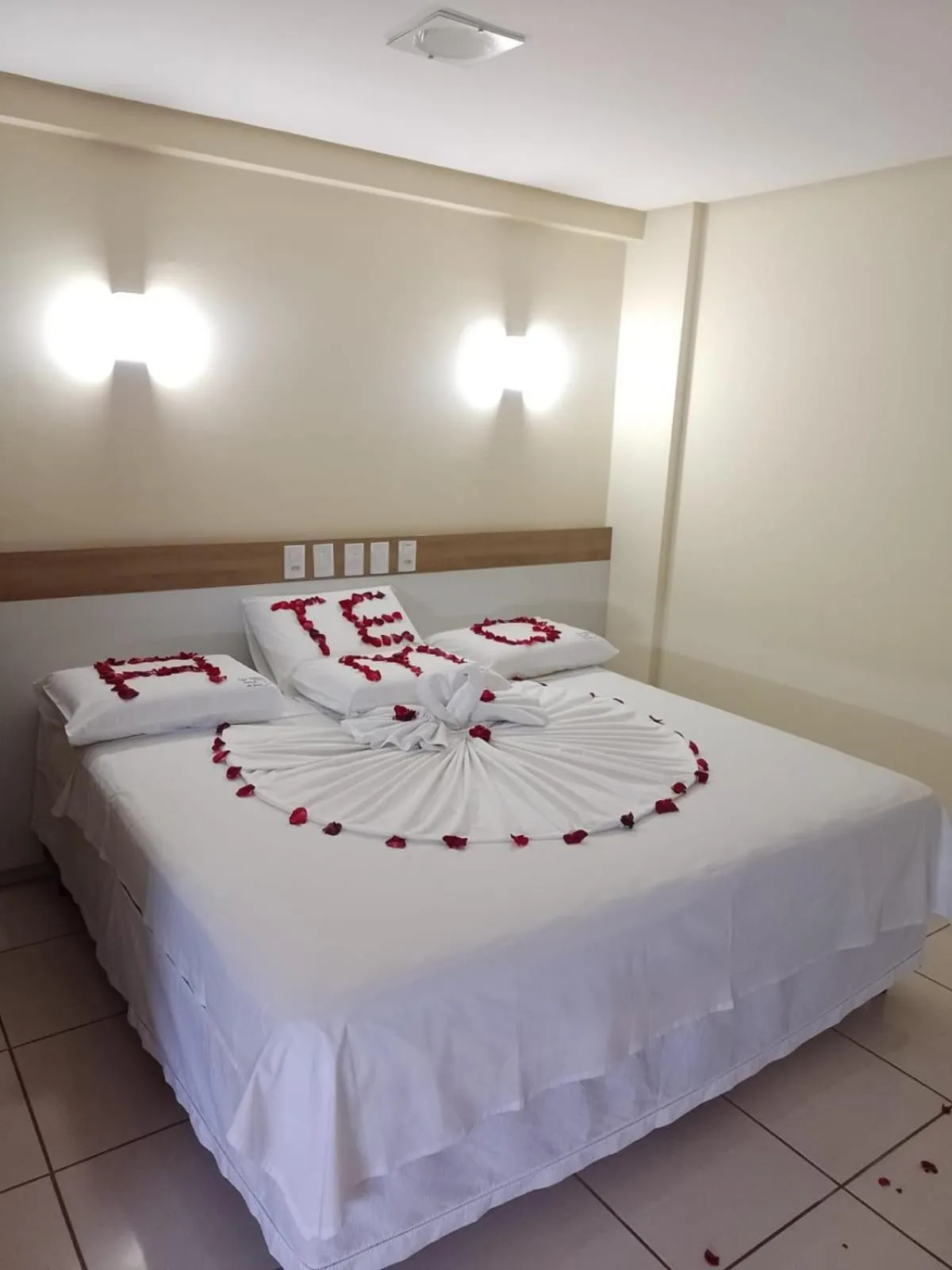 Bed in Hotel Recanto Vip