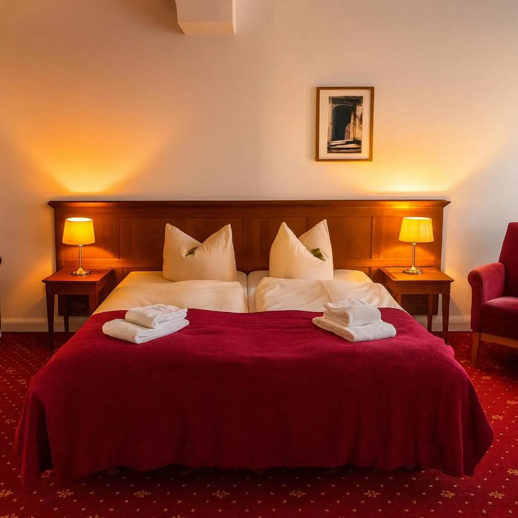 Bed in Hotel Vierseithof Luckenwalde