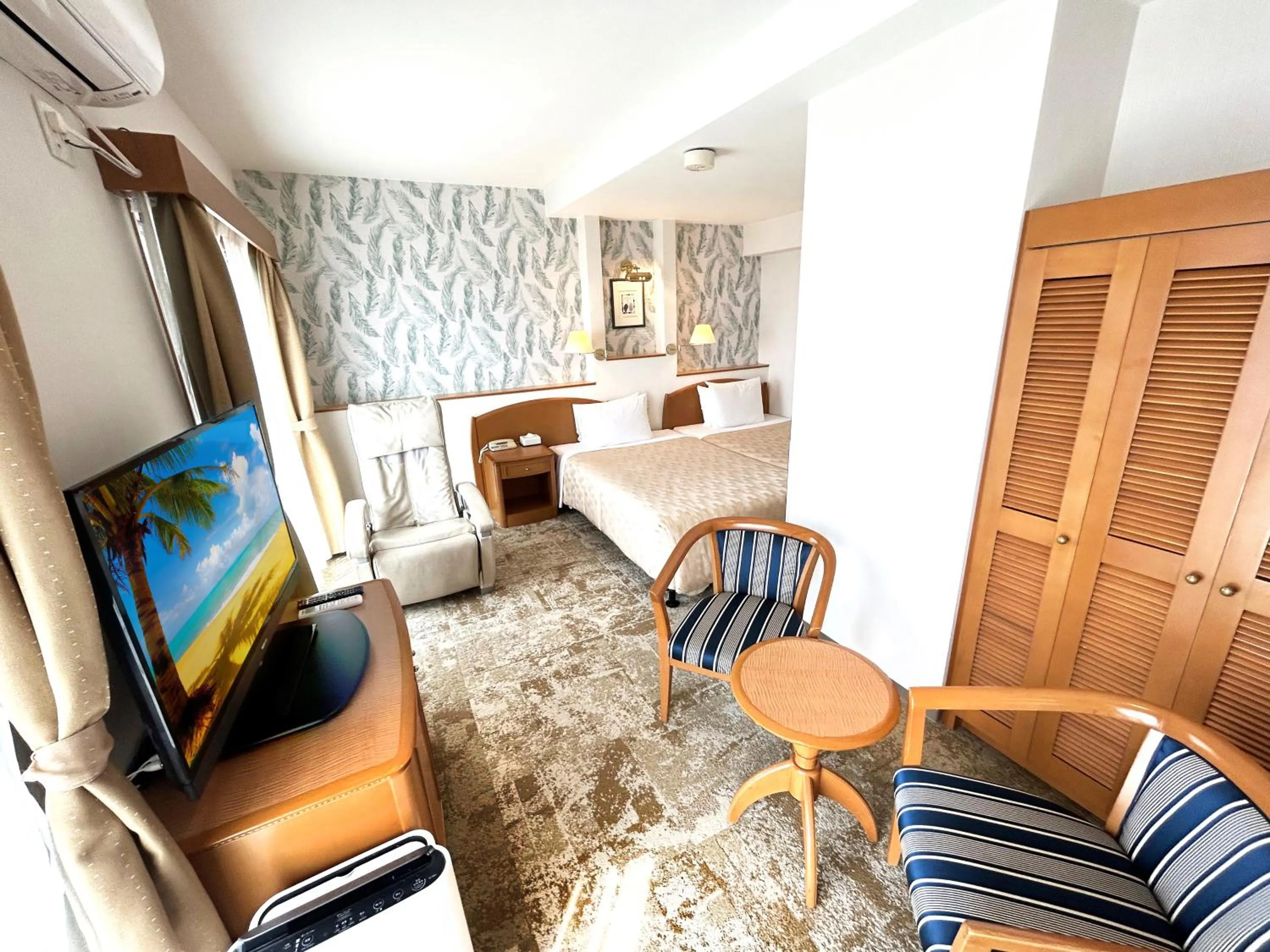 Photo of the whole room, Bed in Naha Beach Side Hotel