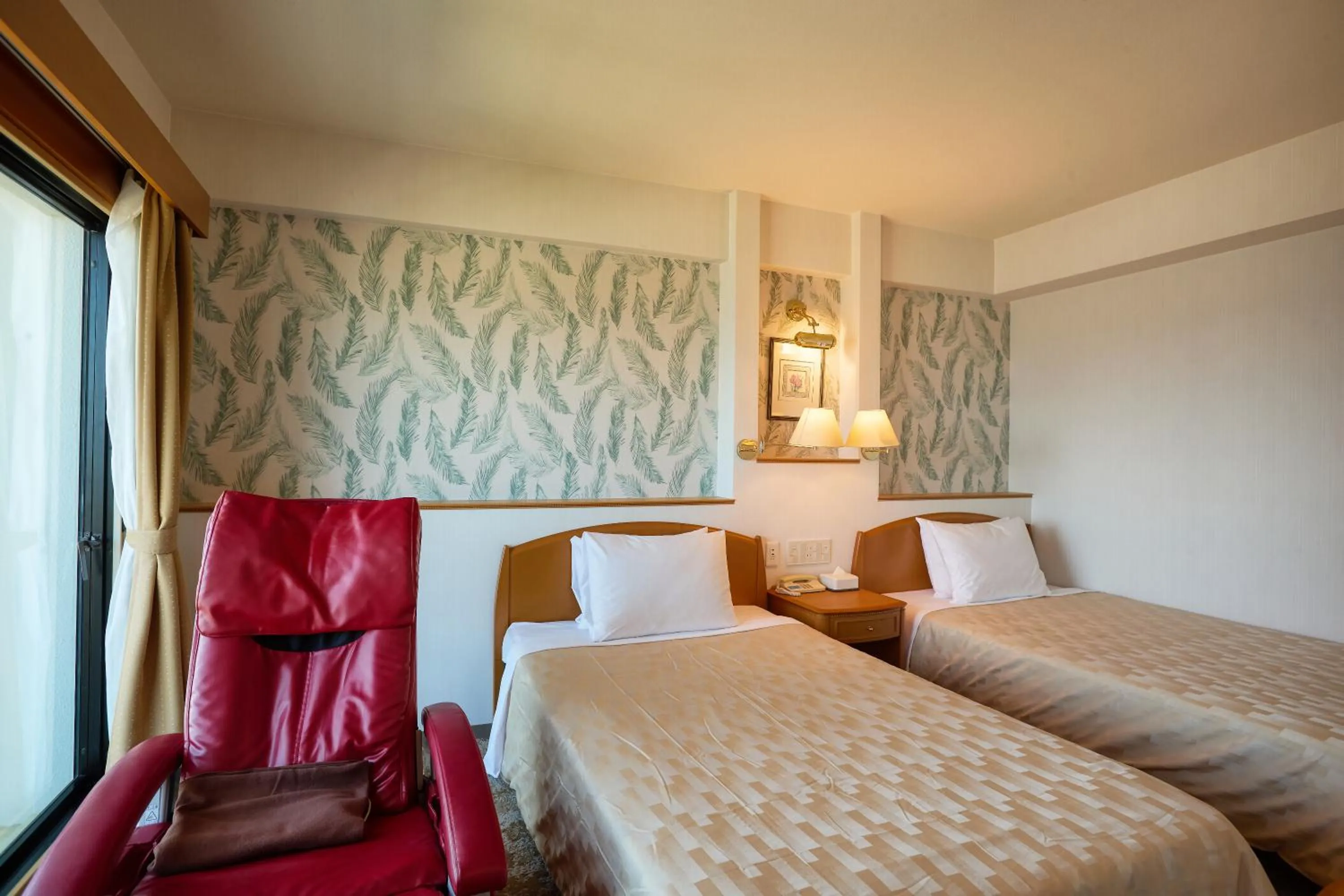 Photo of the whole room, Bed in Naha Beach Side Hotel