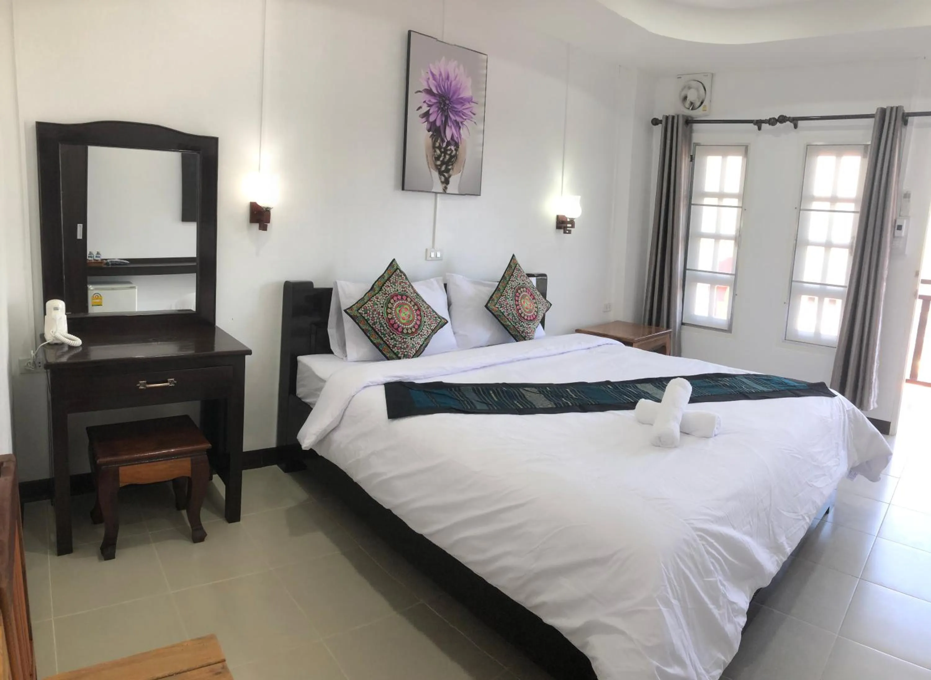 Photo of the whole room, Bed in Jasmine Vangvieng Hotel