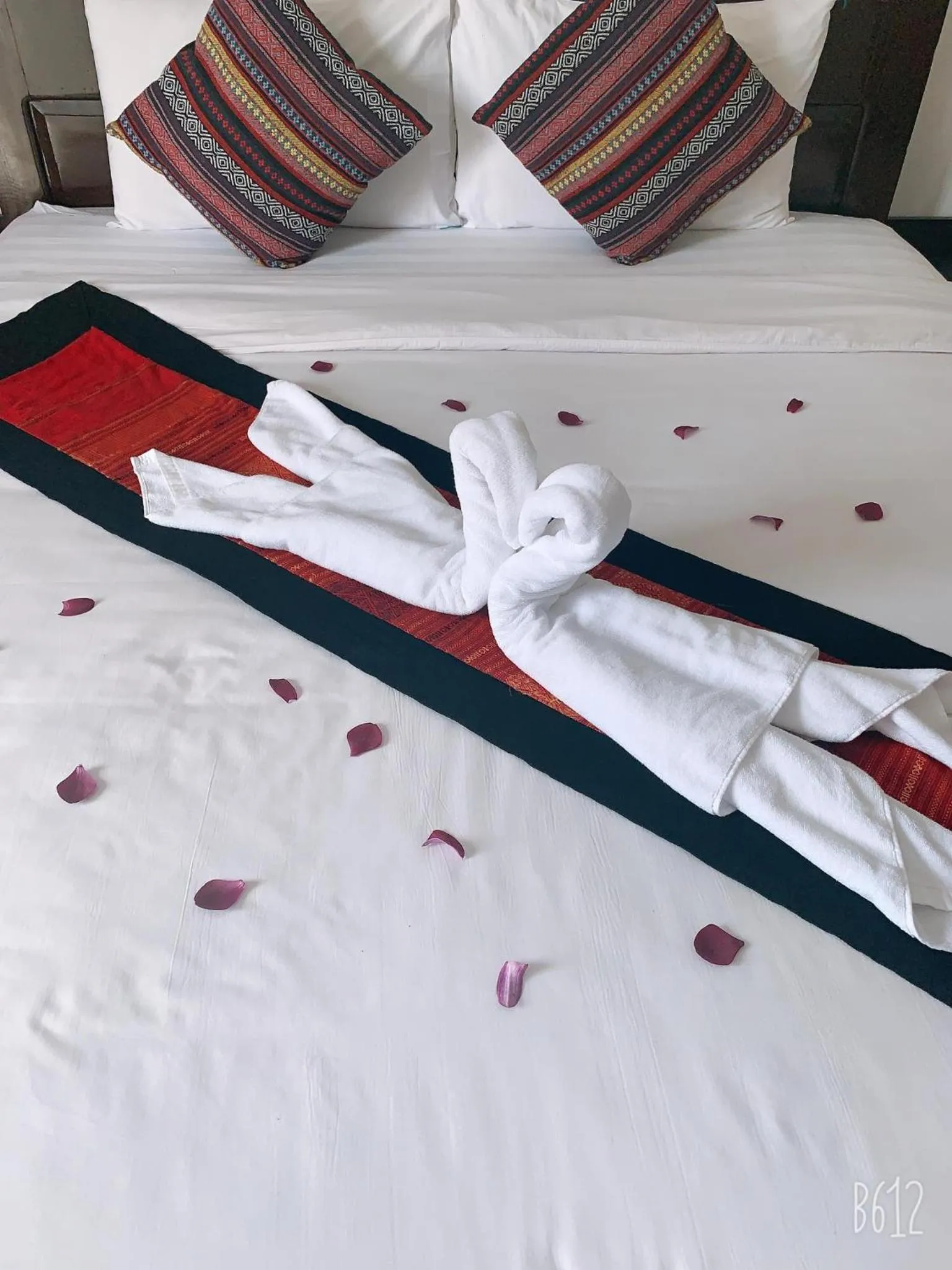 Bed in Jasmine Vangvieng Hotel