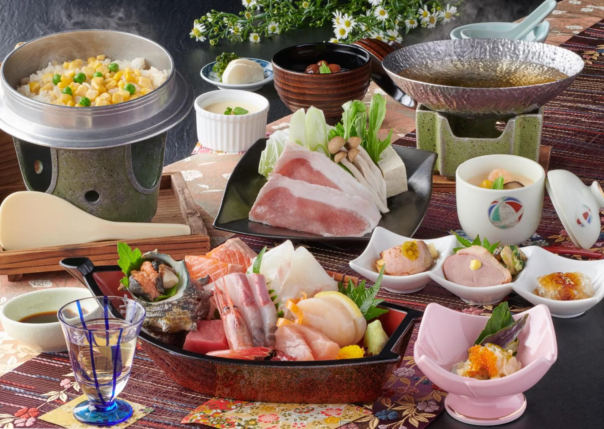 Dinner in Awazuonsen Kitahachi