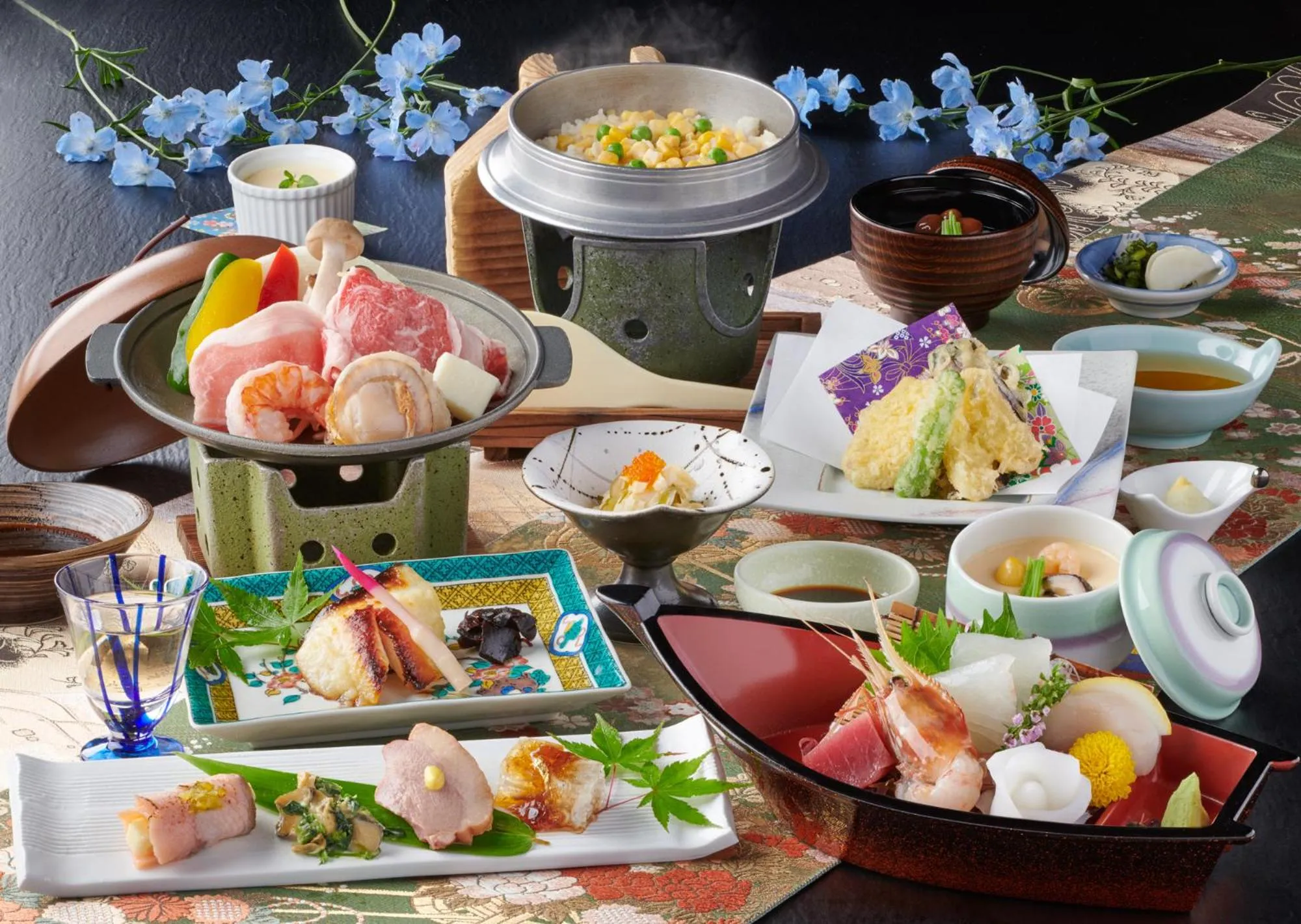 Dinner in Awazuonsen Kitahachi