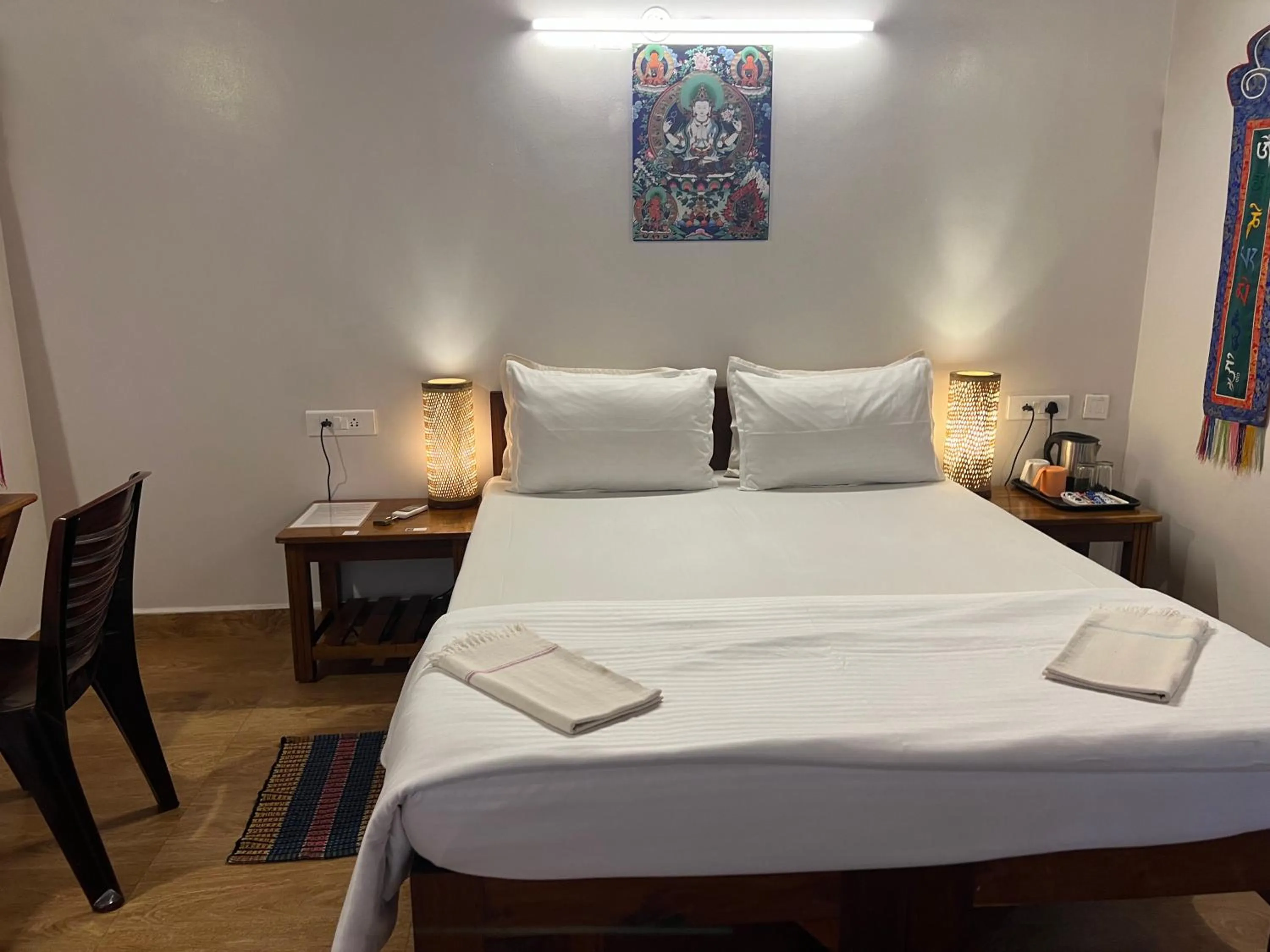 Bed in OmBodhi Retreat