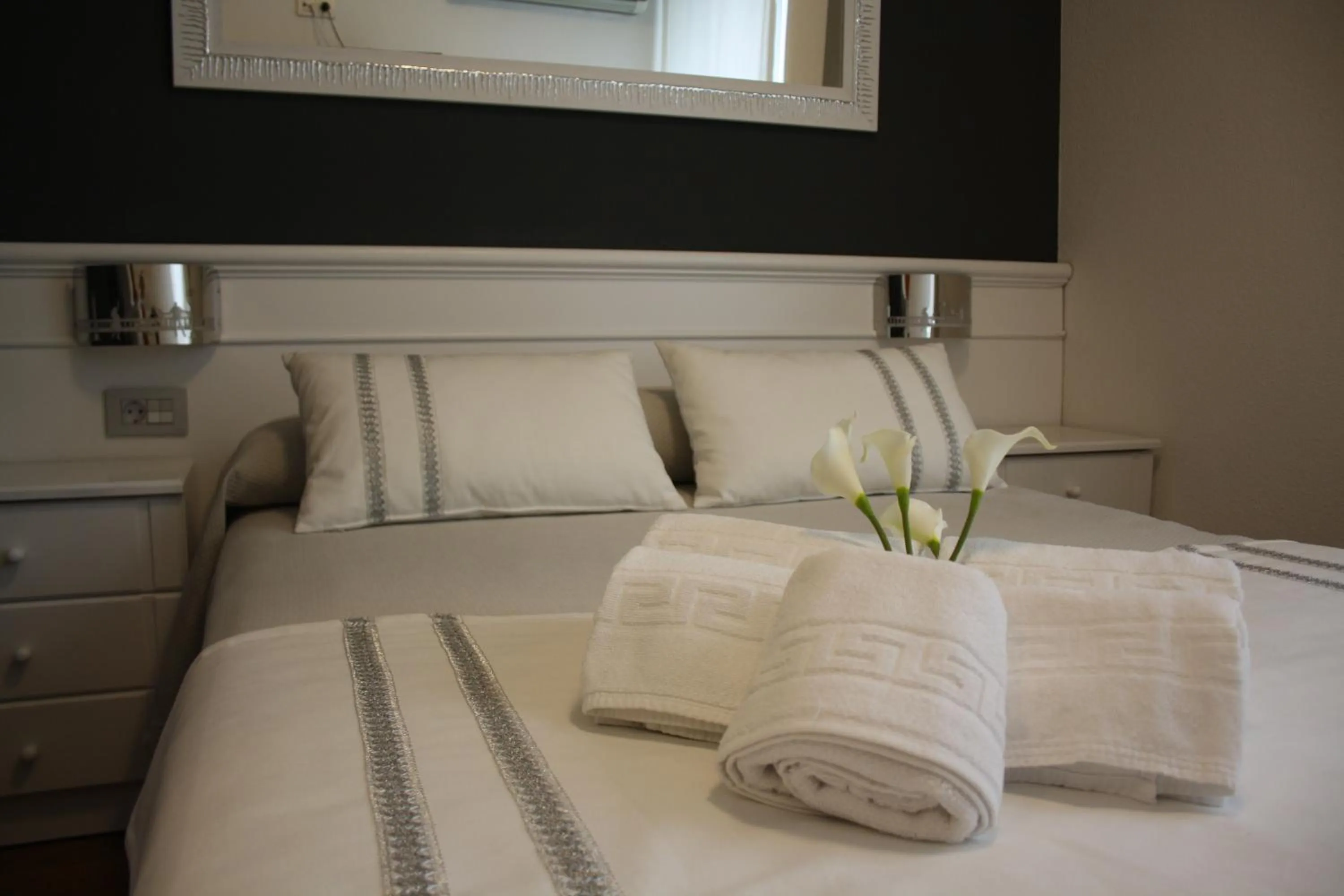 Bed in Hotel Herreros