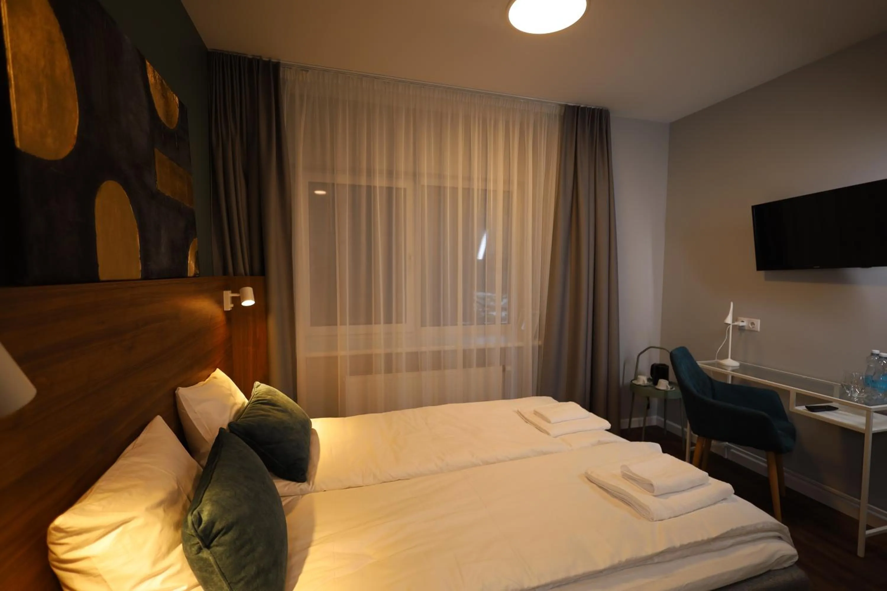 Bed in Stay Vilnius Hotel