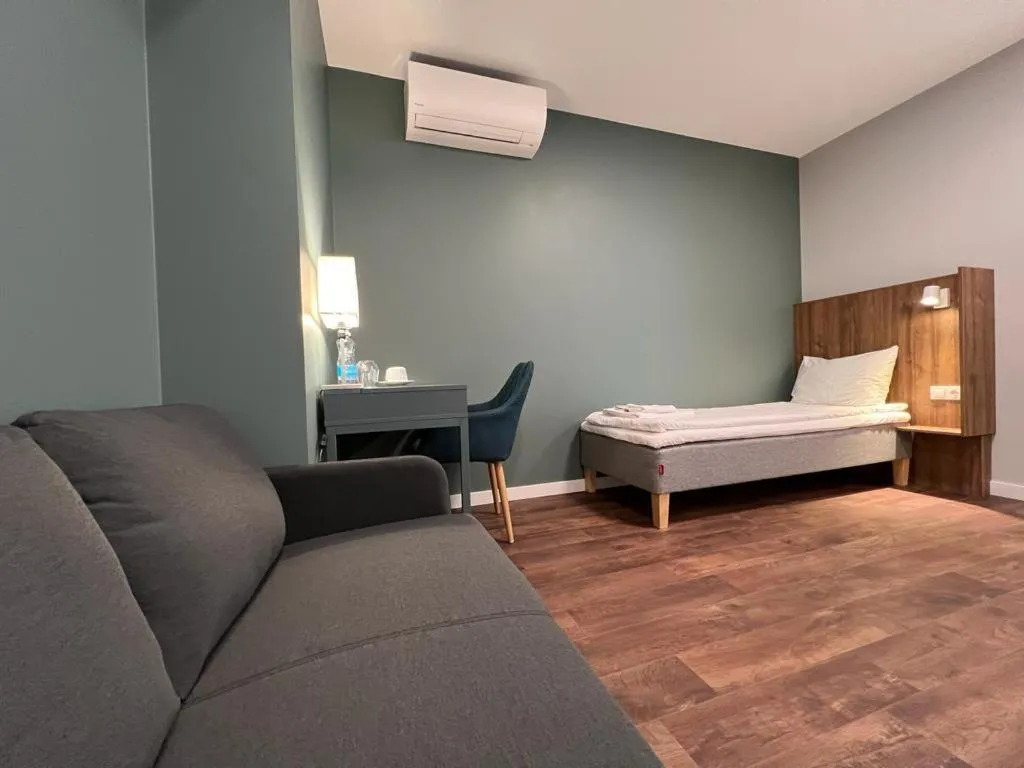 Bed in Stay Vilnius Hotel