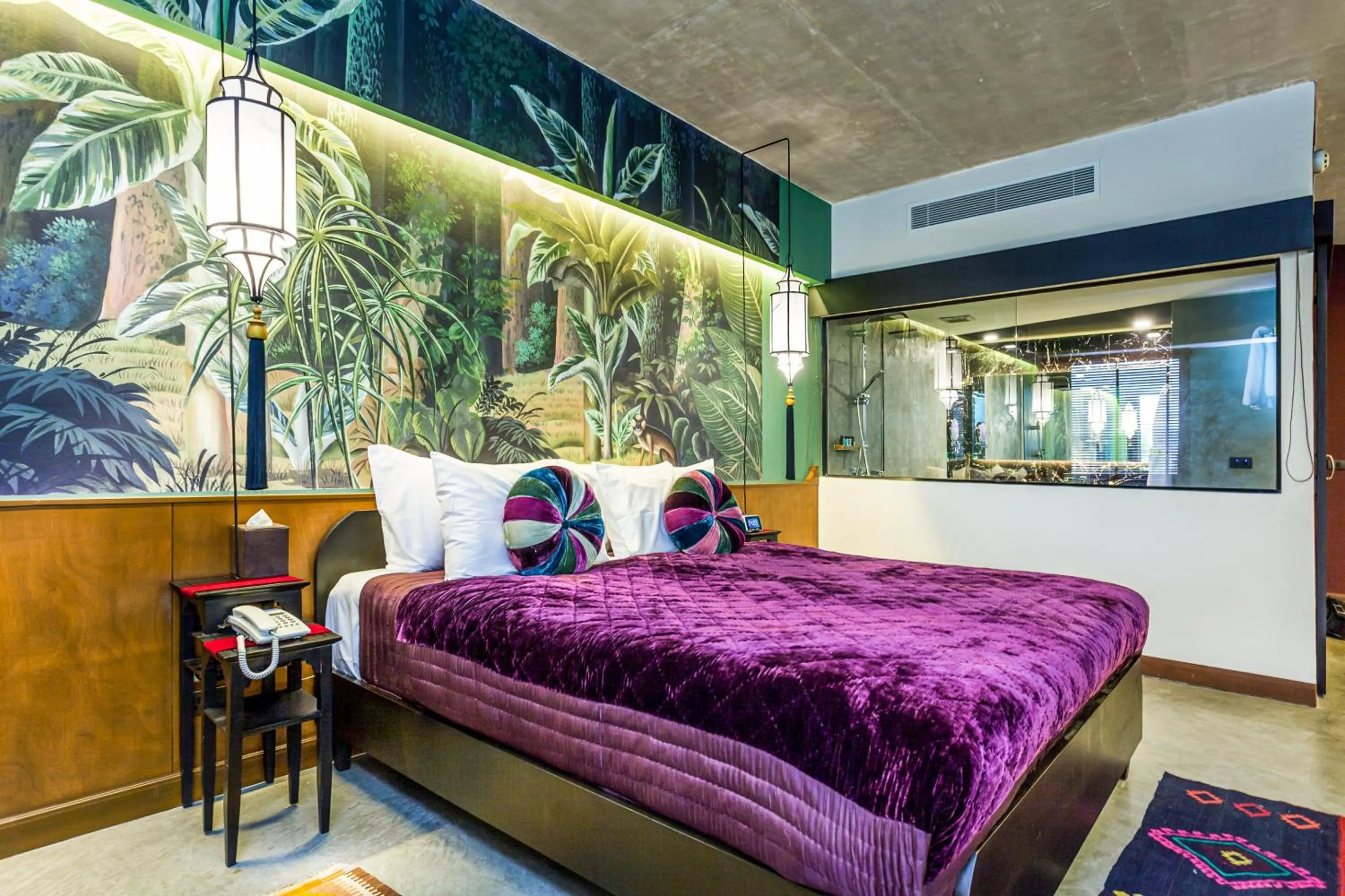 Photo of the whole room, Bed in Lao Poet Hotel