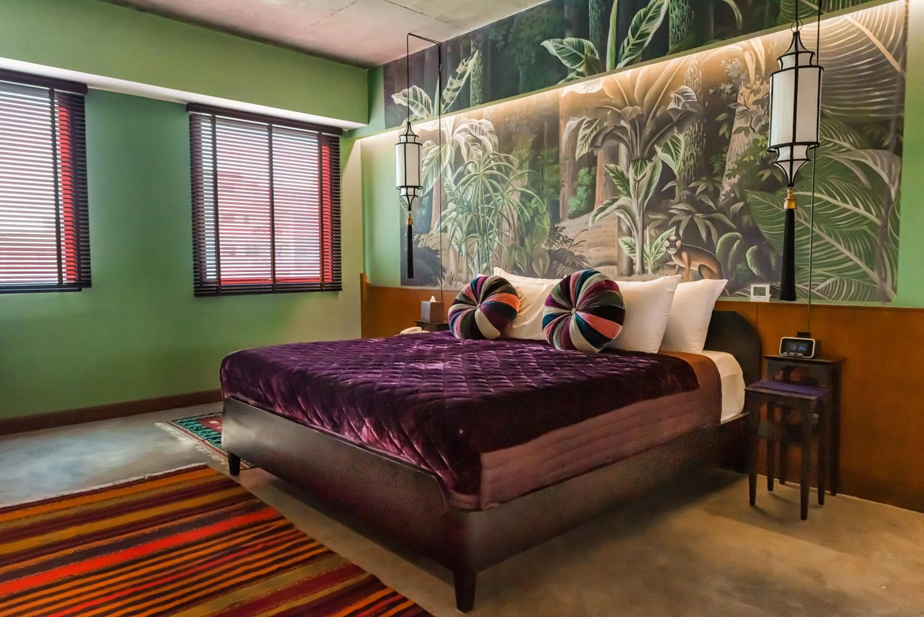 Bed in Lao Poet Hotel