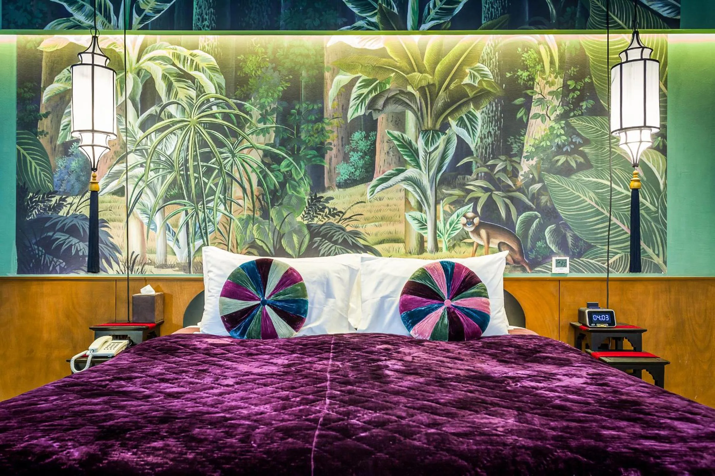 Bed in Lao Poet Hotel