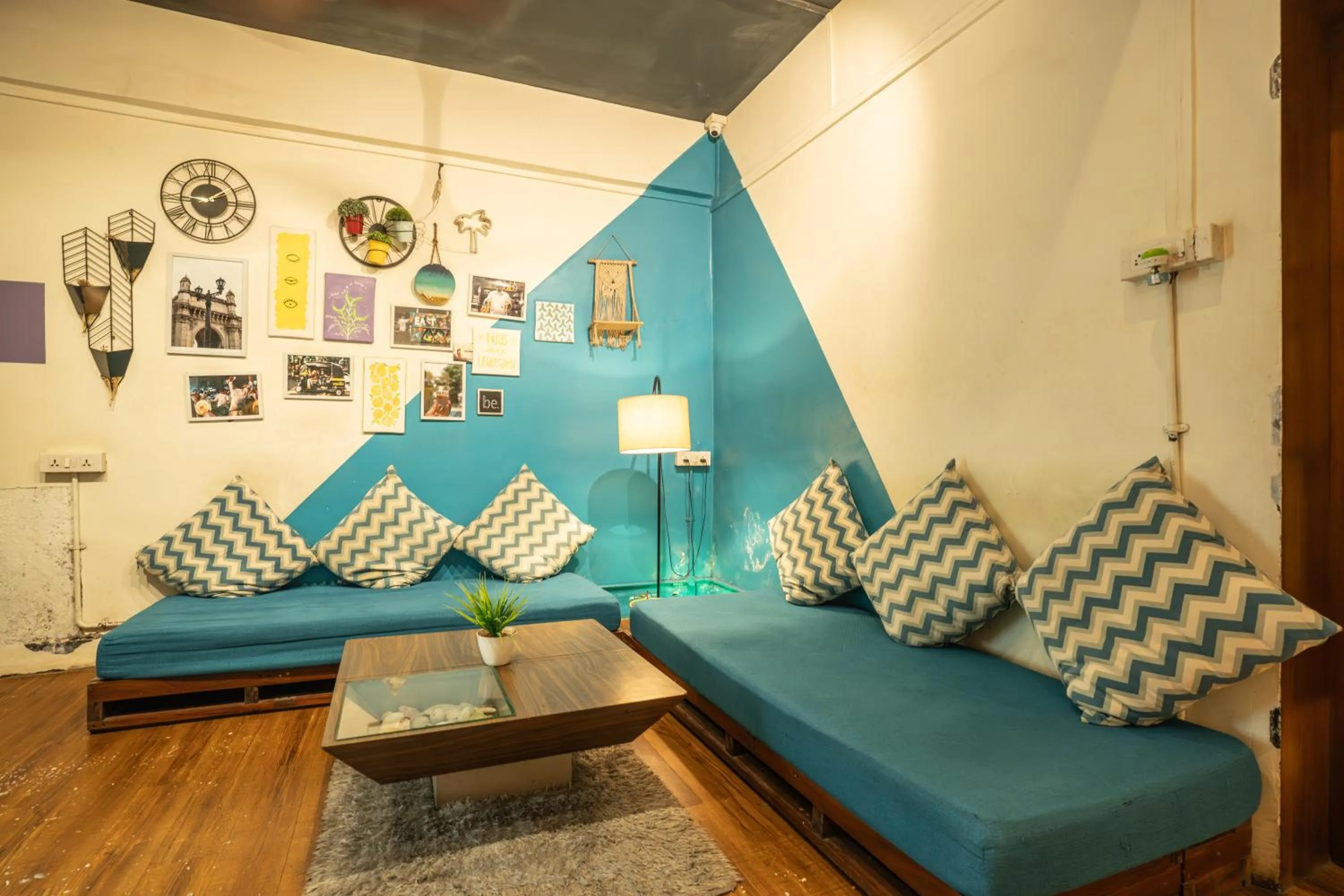 Seating area in Locomo Hostel OG - Stay Work Eat