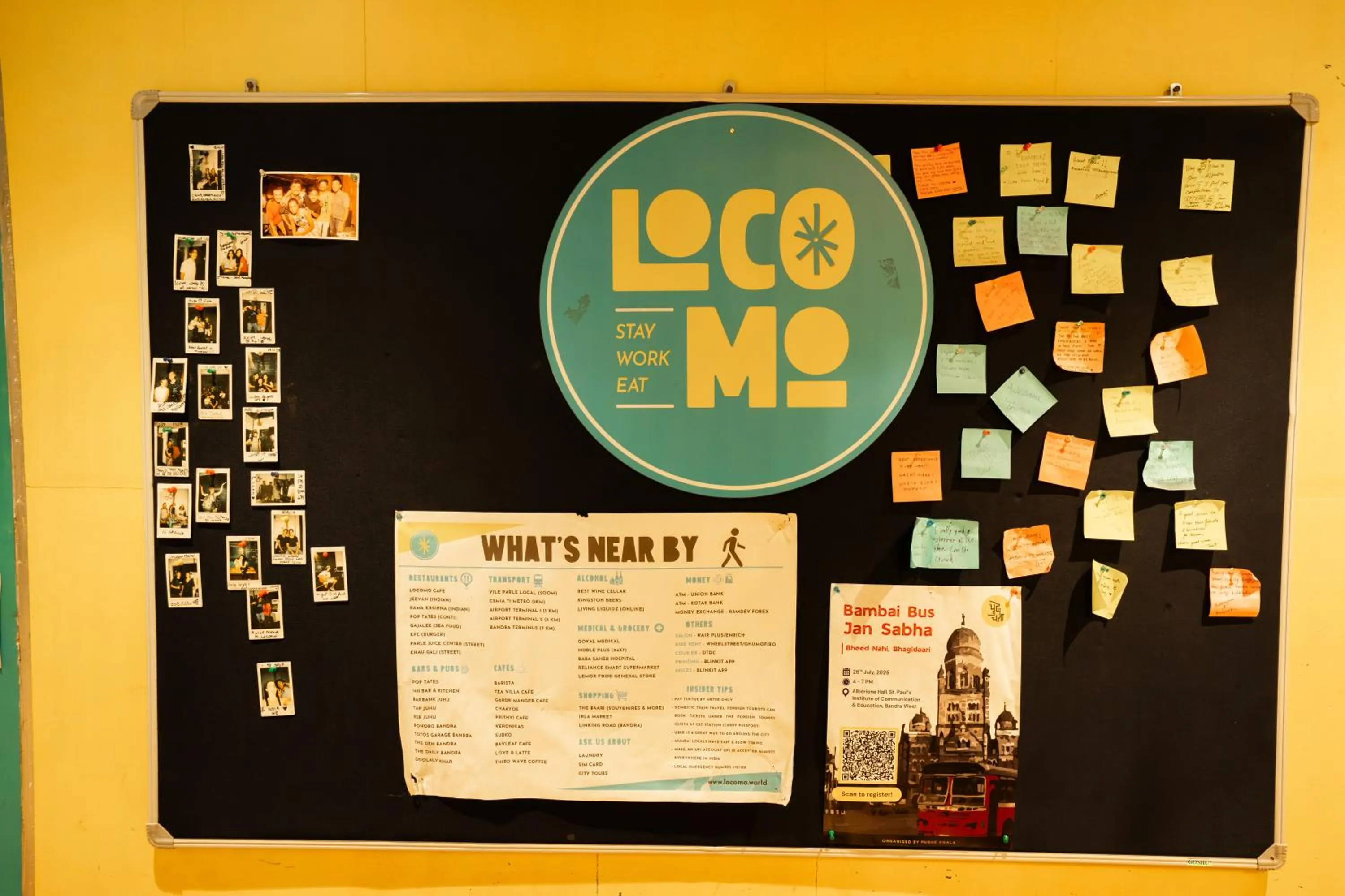 Logo/Certificate/Sign in Locomo Hostel OG - Stay Work Eat