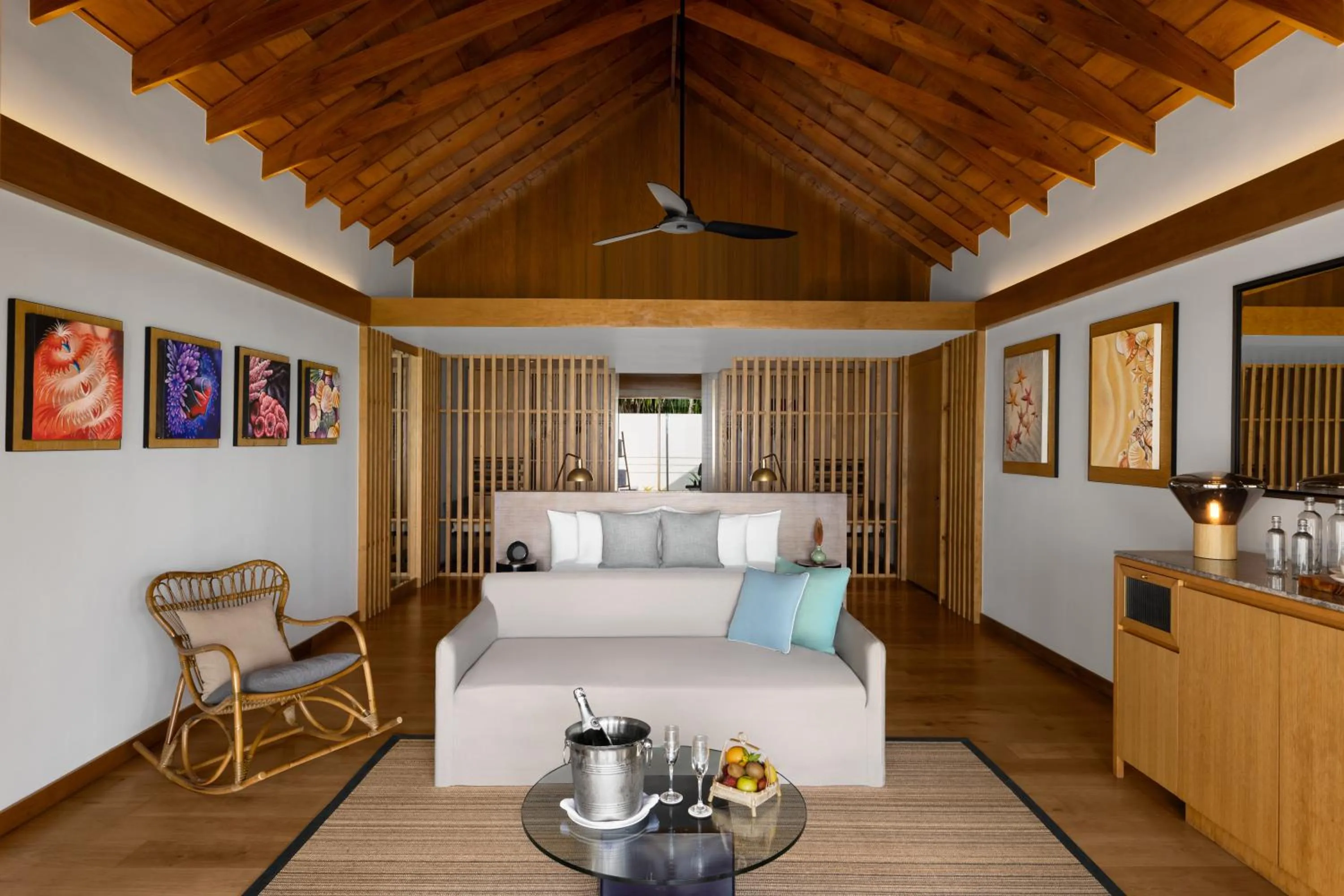Bed in Emerald Faarufushi Resort & Spa - Deluxe All Inclusive