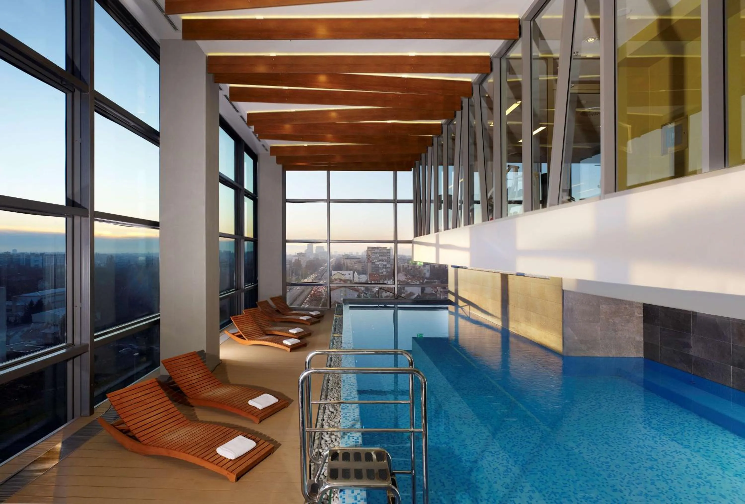 Pool view in DoubleTree by Hilton Zagreb