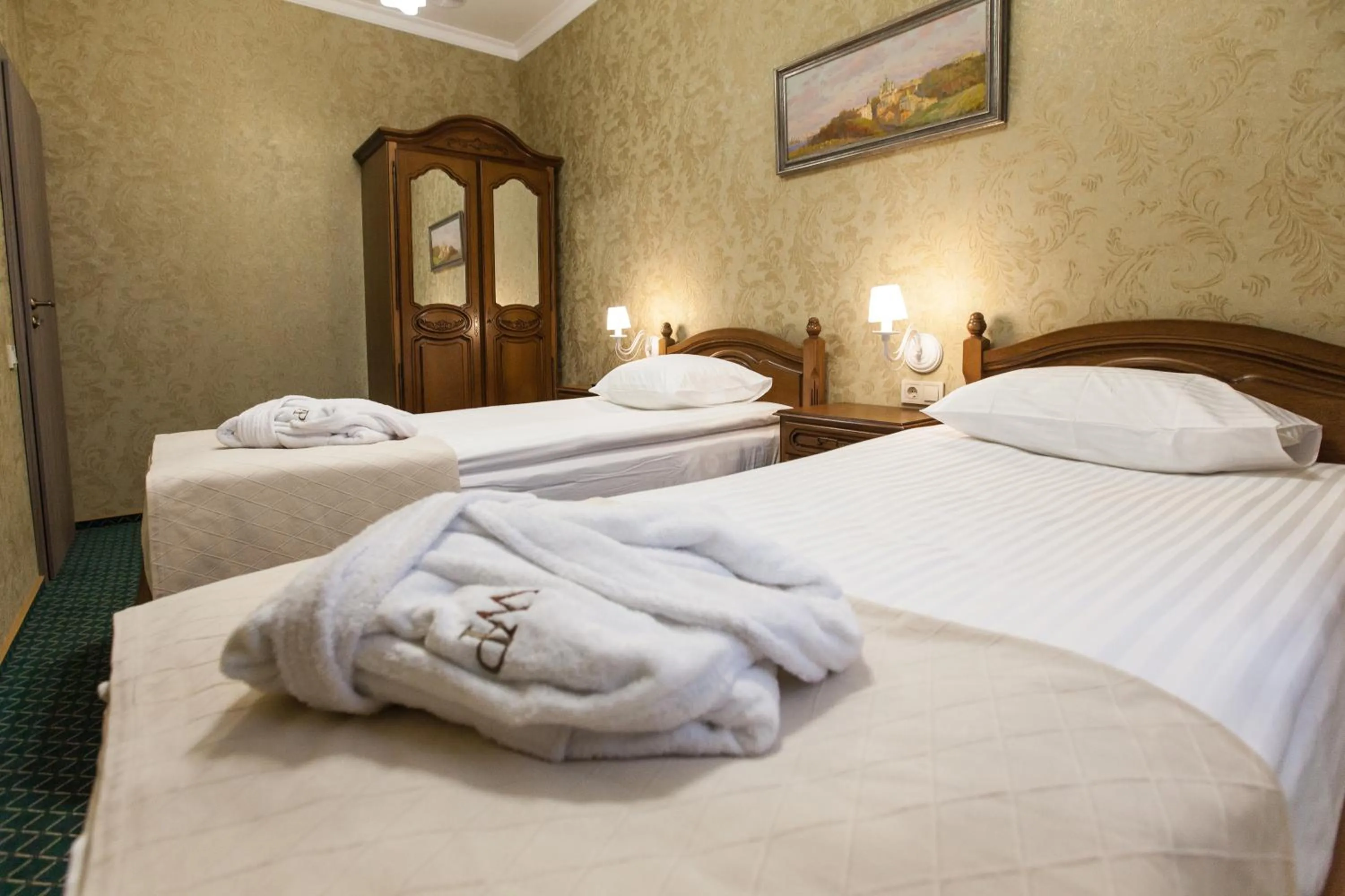 Decorative detail, Bed in West Park Hotel