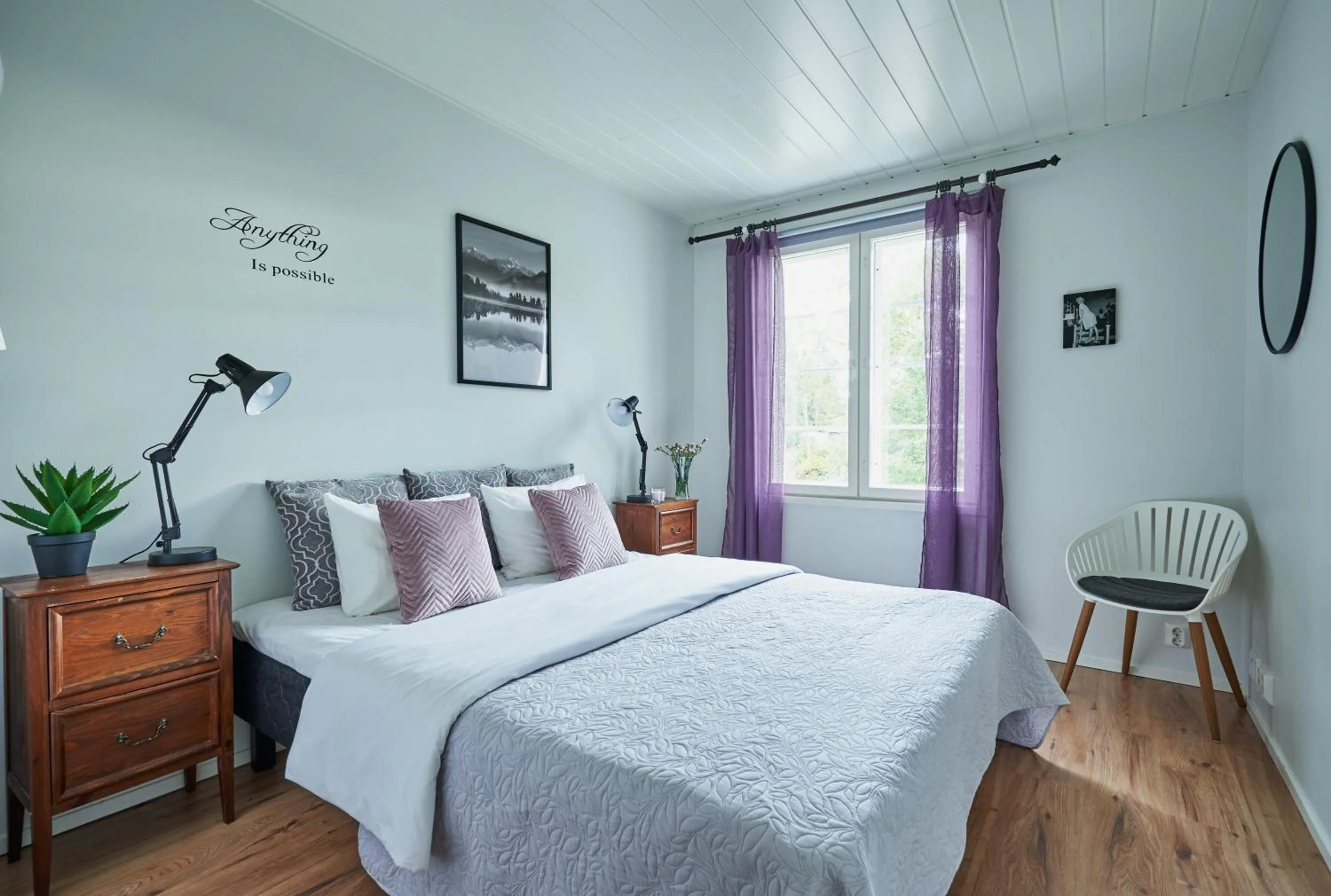 Bedroom, Bed in Apartments in Porvoo