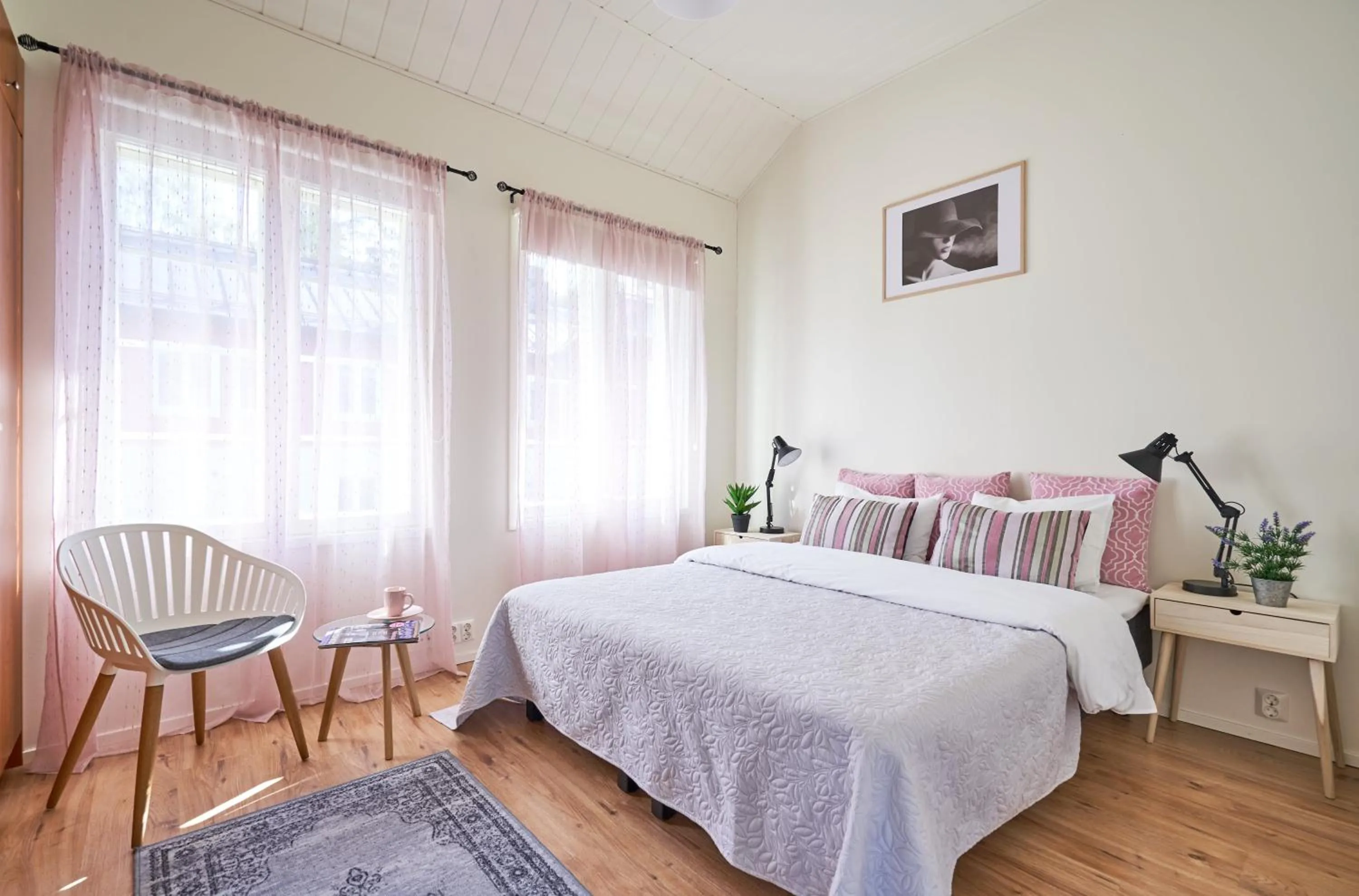 Bedroom, Bed in Apartments in Porvoo