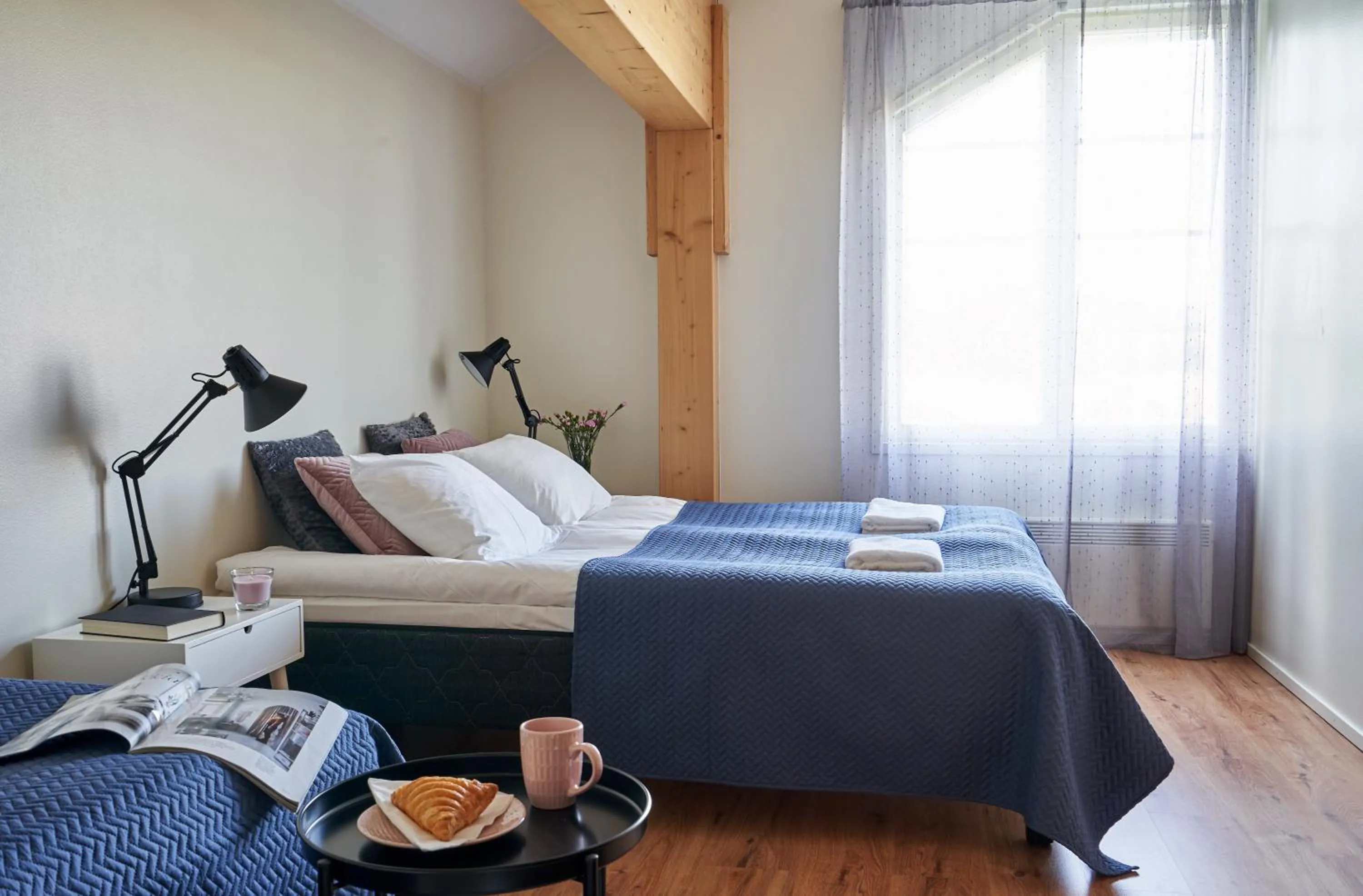 Bedroom, Bed in Apartments in Porvoo