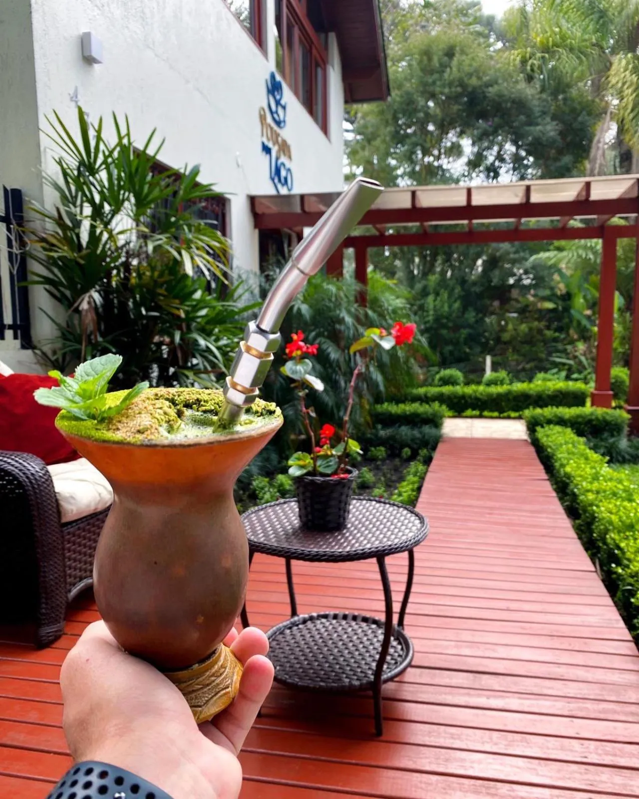 Seating area in Pousada do Lago - Gramado