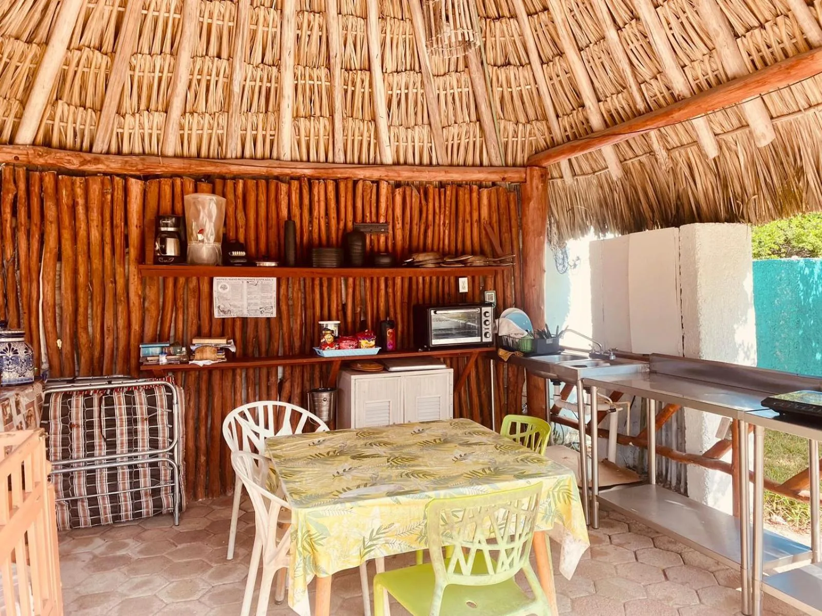 Kitchen or kitchenette in Cabanas Jaalkab