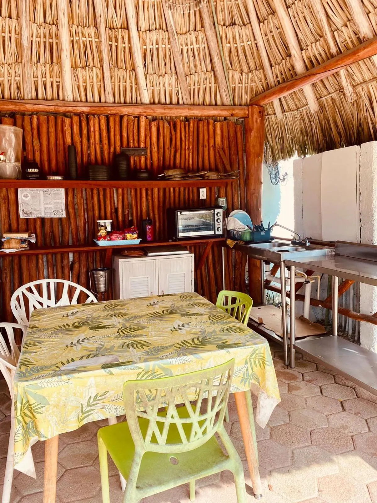 Kitchen or kitchenette in Cabanas Jaalkab