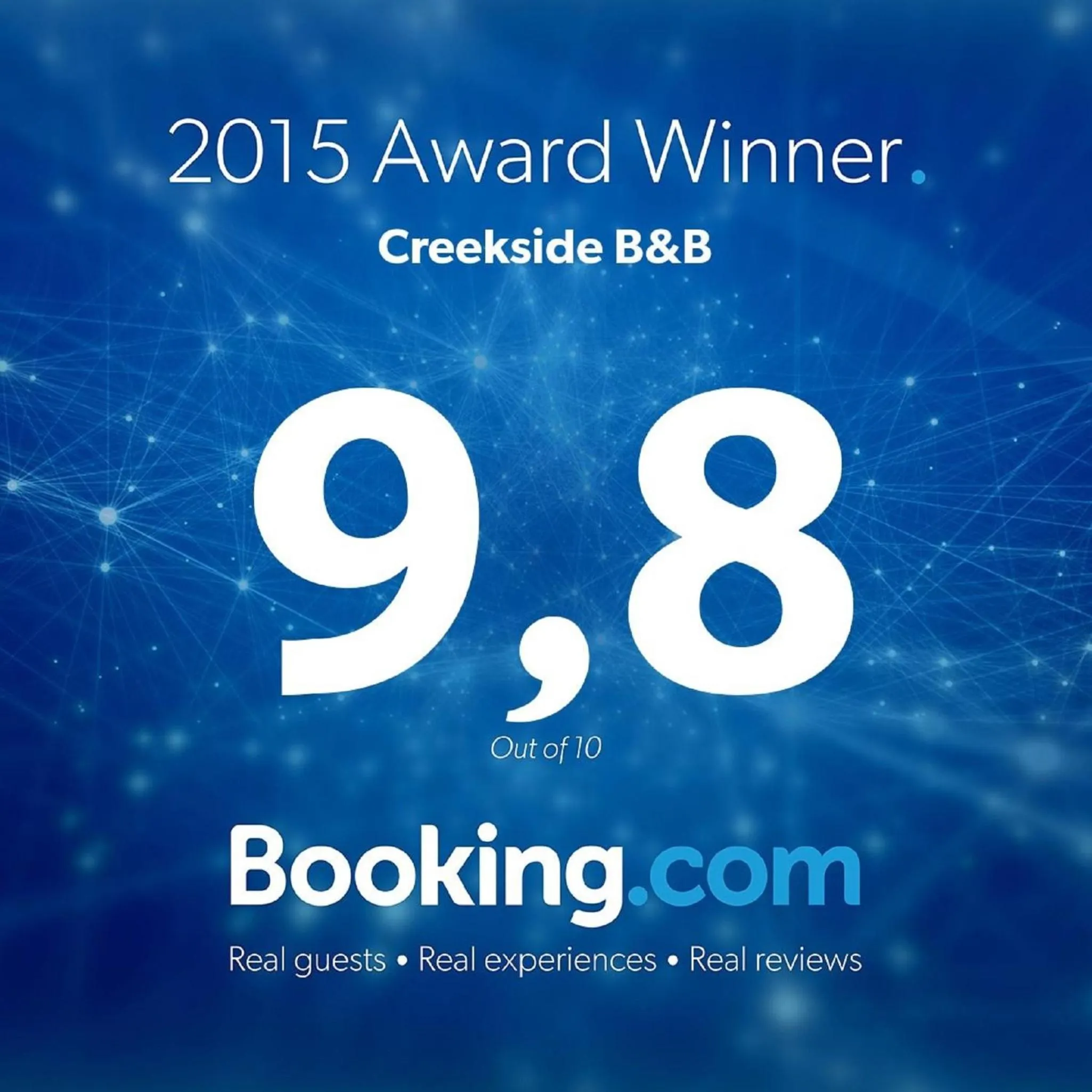 Certificate/Award in Creekside B&B