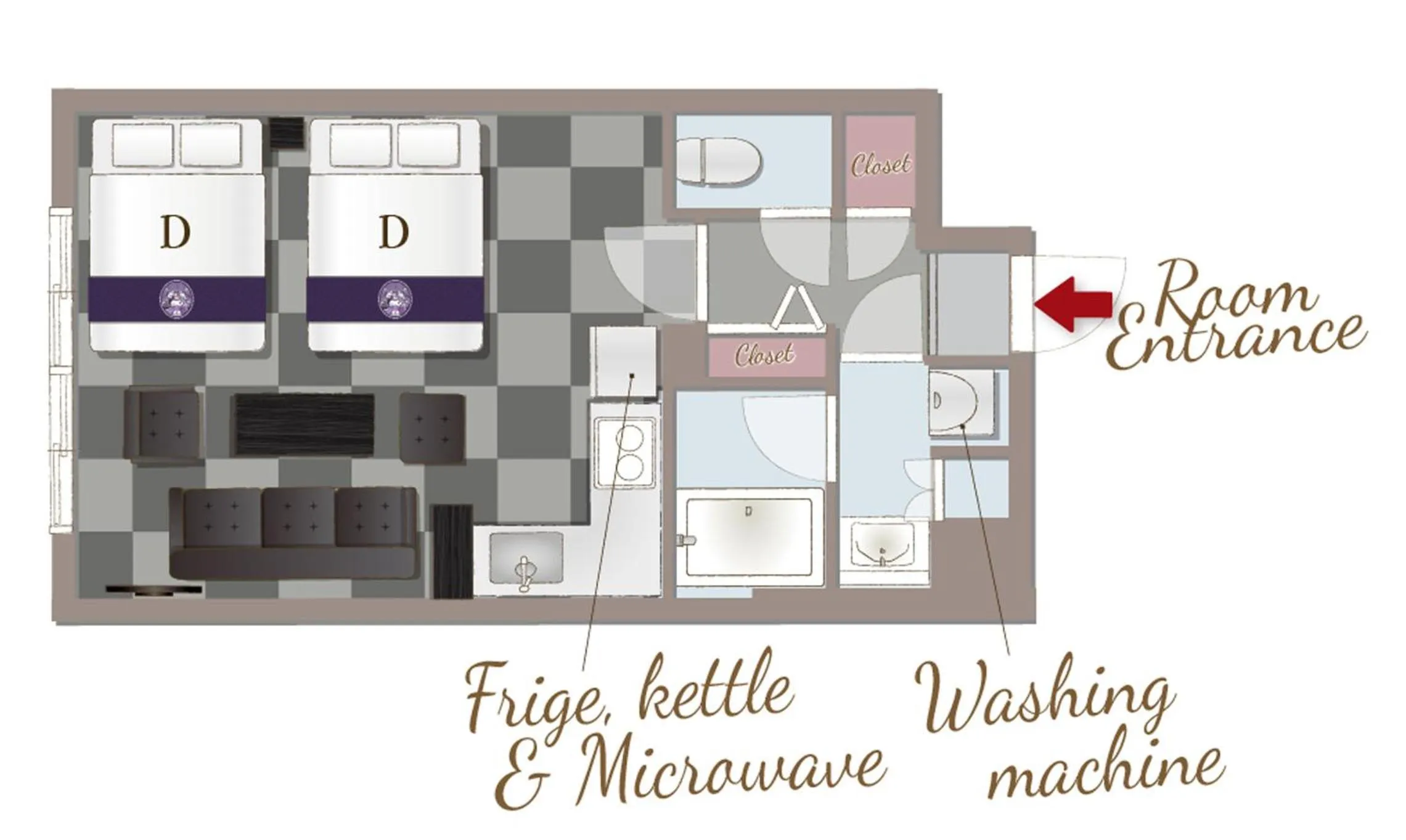 Floor plan in RESI STAY THE KYOTO
