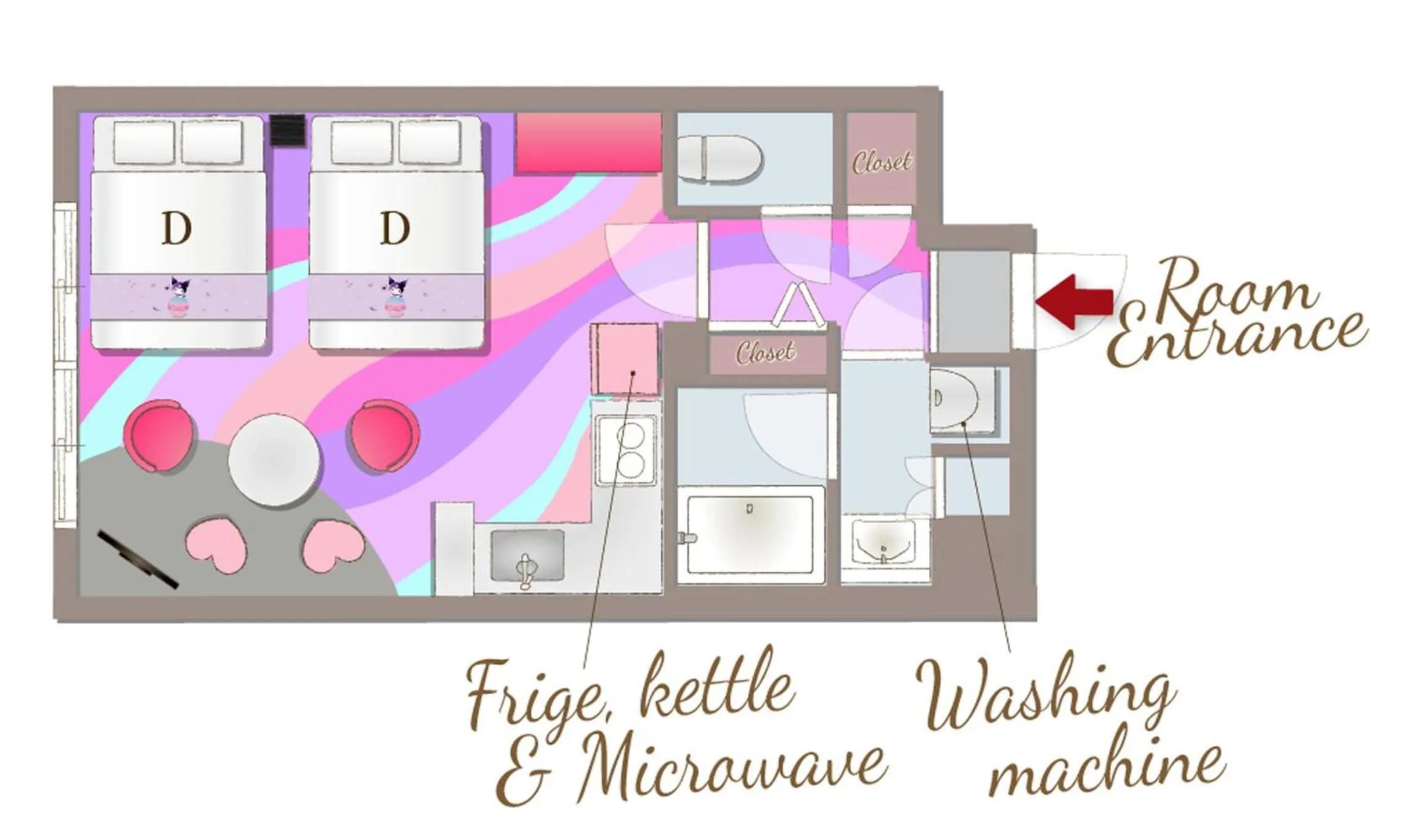 Floor plan in RESI STAY THE KYOTO