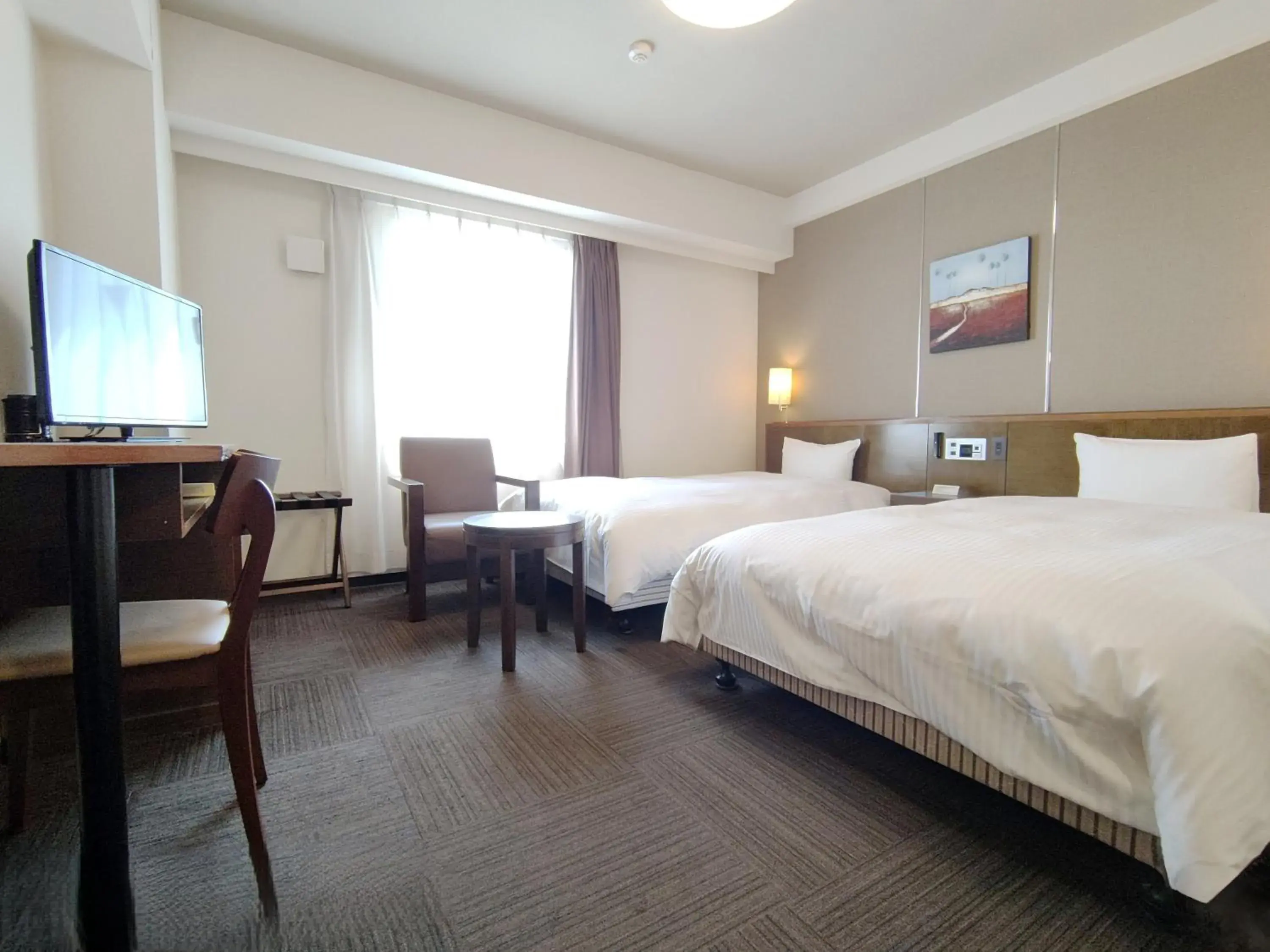 Twin Room with Private Bathroom - Main Building - Non-Smoking in Hotel Route-Inn Iwakiizumi Ekimae Twin Room with Private Bathroom - Main Building - Non-Smoking in Hotel Route-Inn Iwakiizumi Ekimae