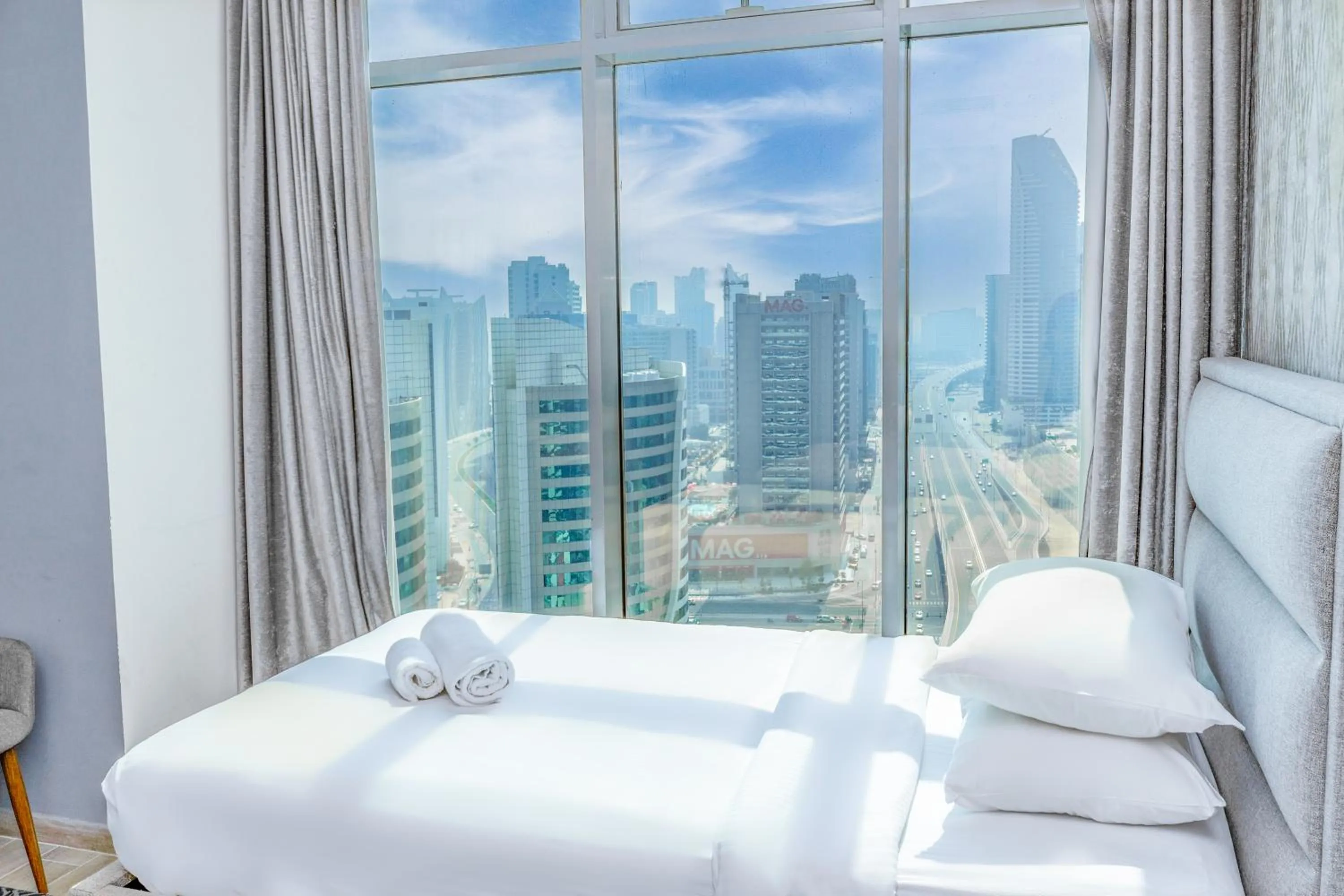 Bed, Bathroom in FAM Living - Mada Residences Downtown Dubai