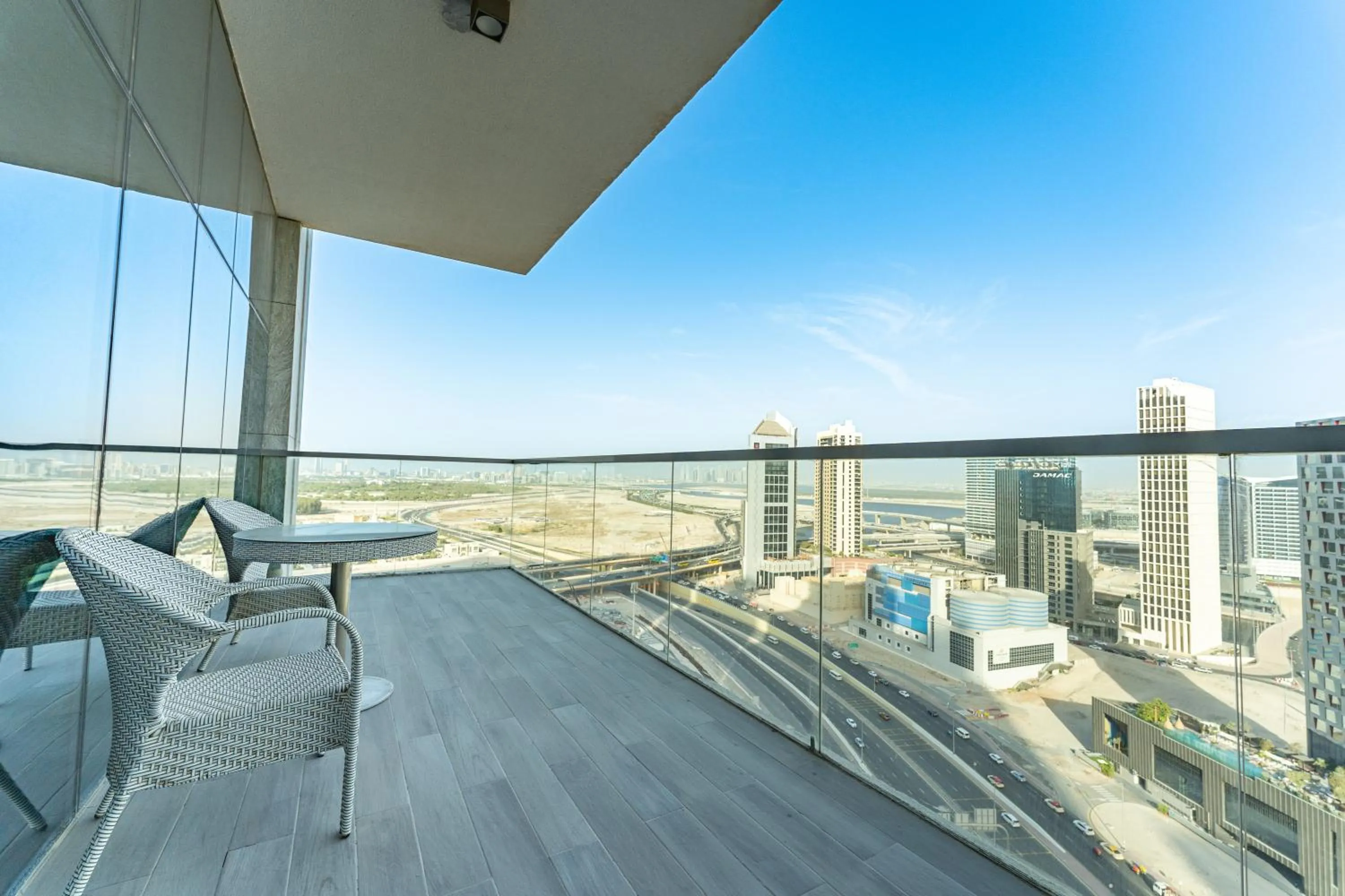 View (from property/room), Balcony/Terrace in FAM Living - Mada Residences Downtown Dubai